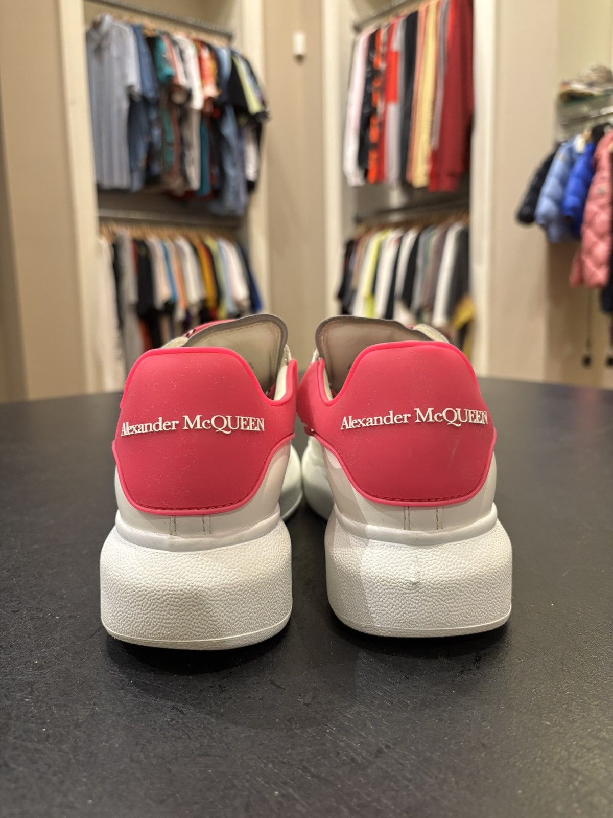 Alexander McQueen Alexander McQueen Pink Silicone Oversized Sneaker Size US 5 / EU 37 - 6 Thumbnail