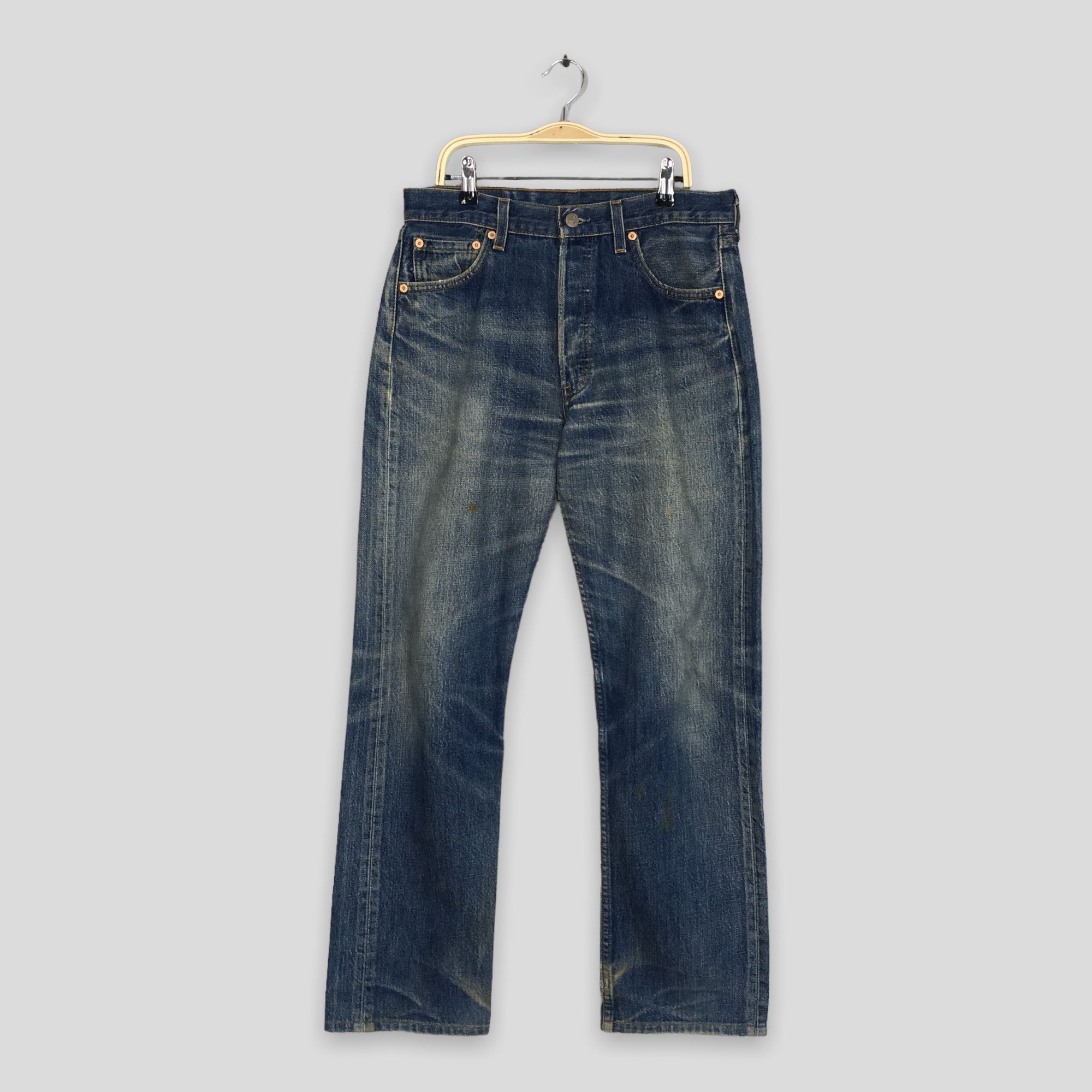 image of Size 29X29 Vintage 90's Levi's 501 Faded Blue Jeans, Men's