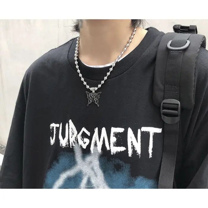 Jewelry Butterfly Chain Pop Punk Necklace Size ONE SIZE - 4 Thumbnail