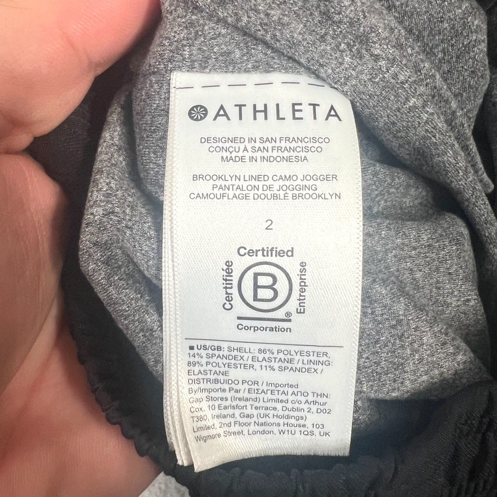 Athleta Athleta Jogger Pants Women’s 2 Black Camo Textured Lined Pocket Zip Size 26" / US 2 / IT 38 - 6 Thumbnail