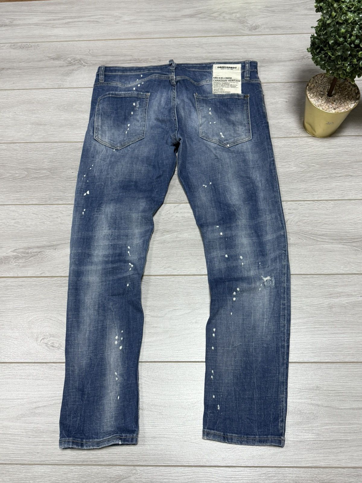 Dsquared2 Dsqaured vintage painted spots ripped denim jeans Size US 36 / EU 52 - 4 Thumbnail
