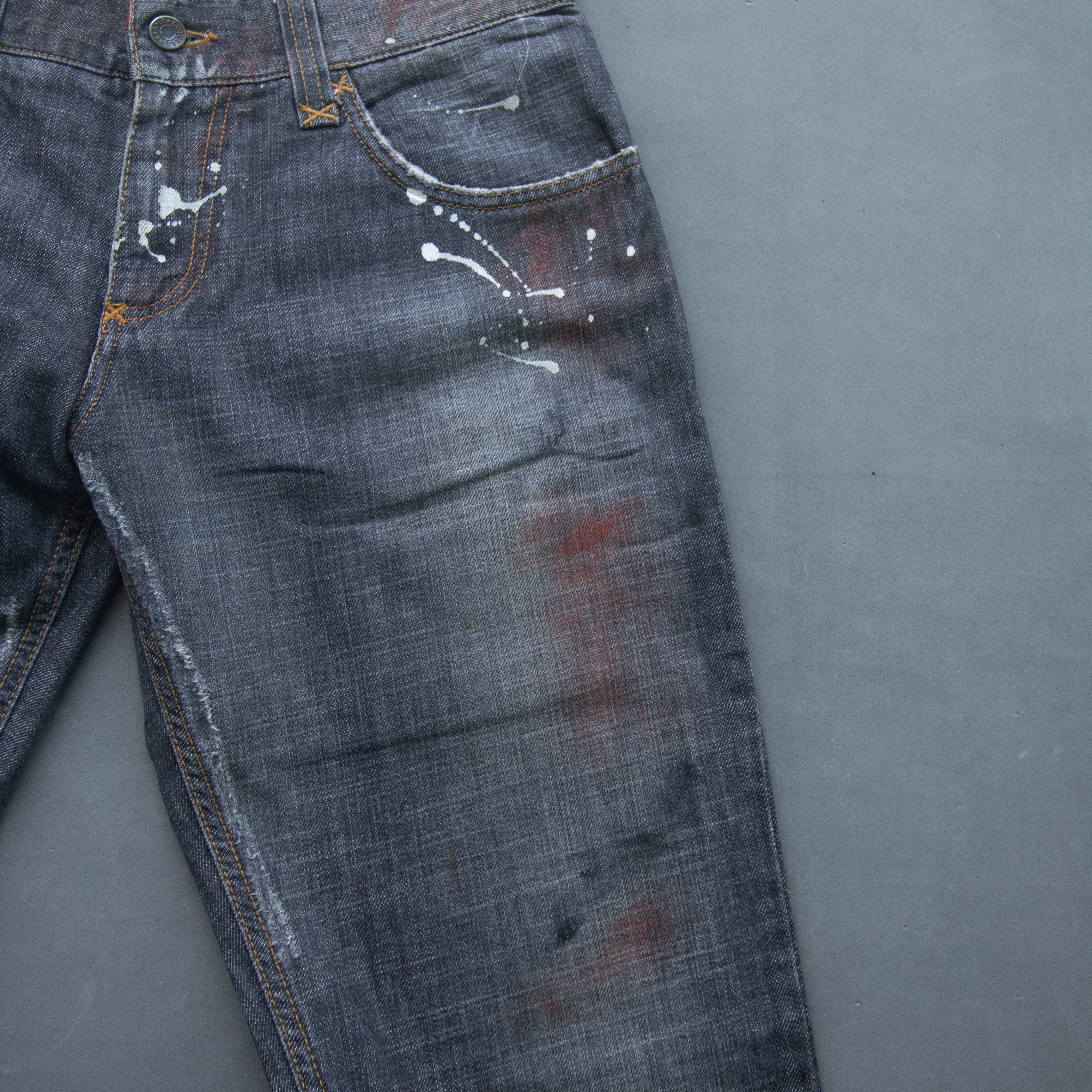 Dolce & Gabbana DnG Paint Splatter Jeans Size US 32 / EU 48 - 7 Thumbnail