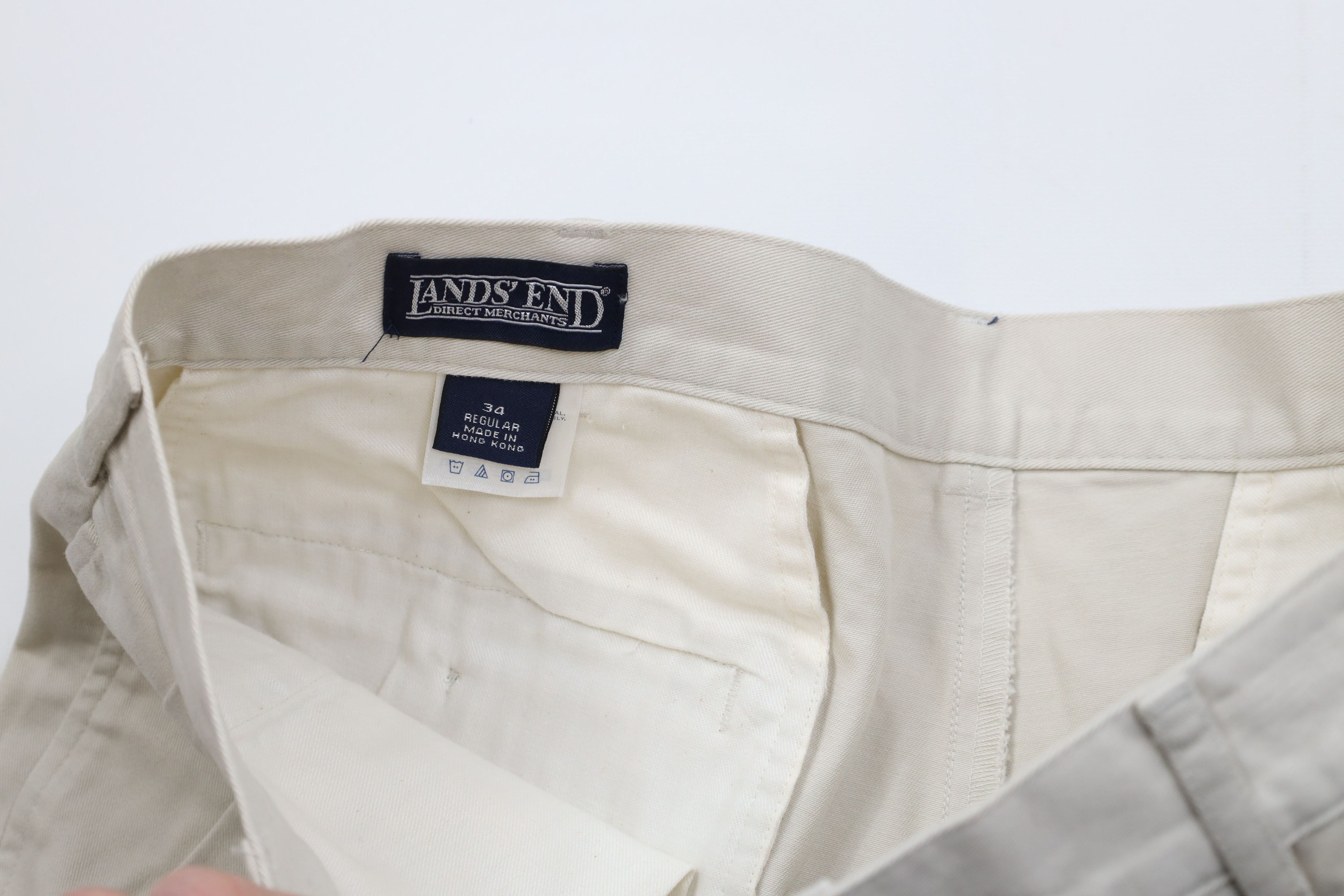 Lands' End Deadstock Vintage 90s Lands End Above Knee Chino Shorts Size US 34 / EU 50 - 6 Thumbnail