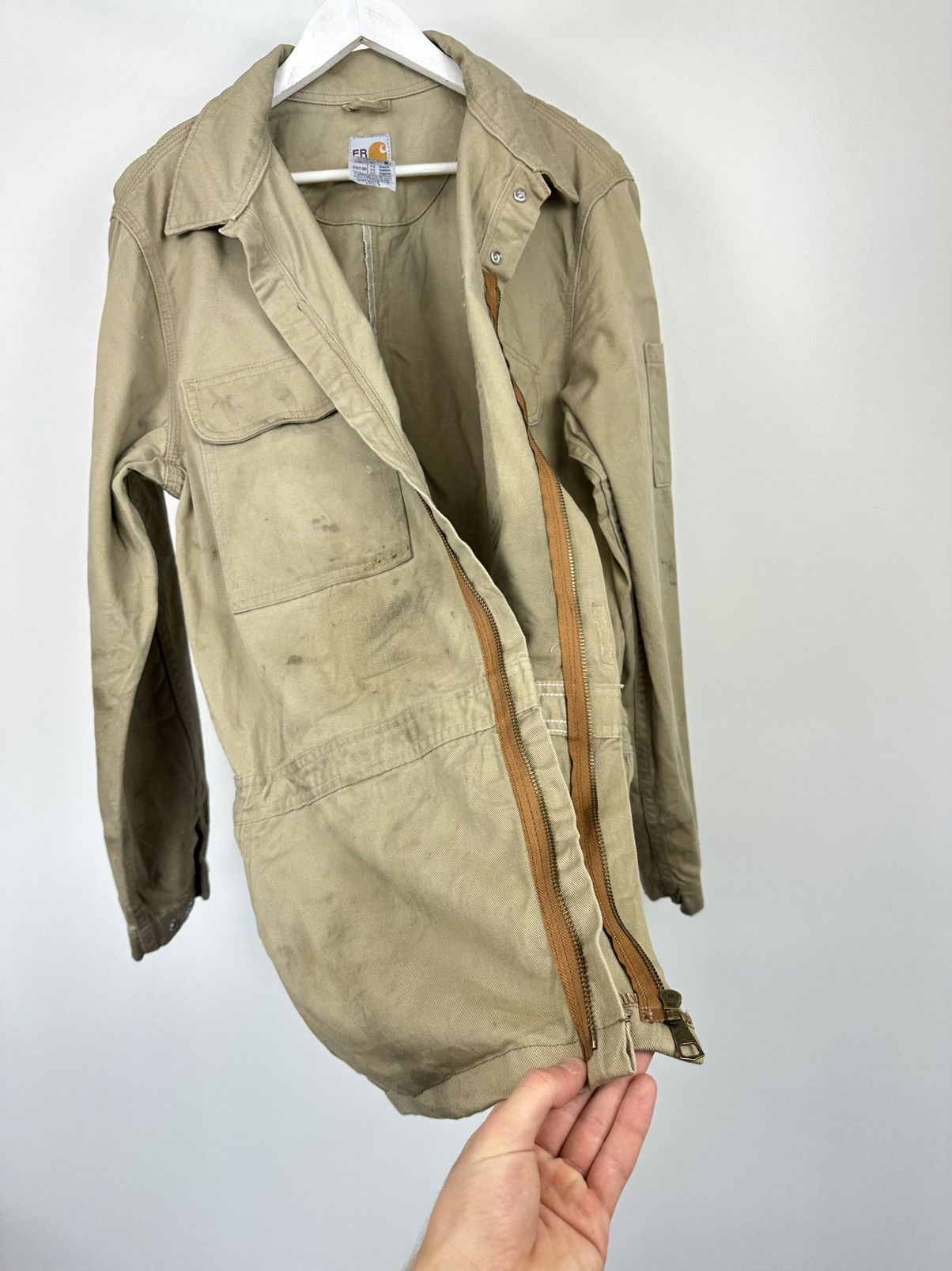 Carhartt Vintage Carhartt Flame Resistant Distressed Detroit Jacket Size US XL / EU 56 / 4 - 15 Thumbnail