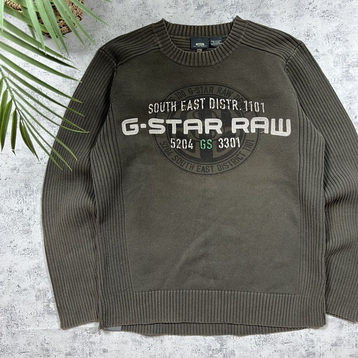 G-Star 00s G-Star Raw Vintage Avant Garde Knit Military Sweater Size US XL / EU 56 / 4 - 2 Thumbnail