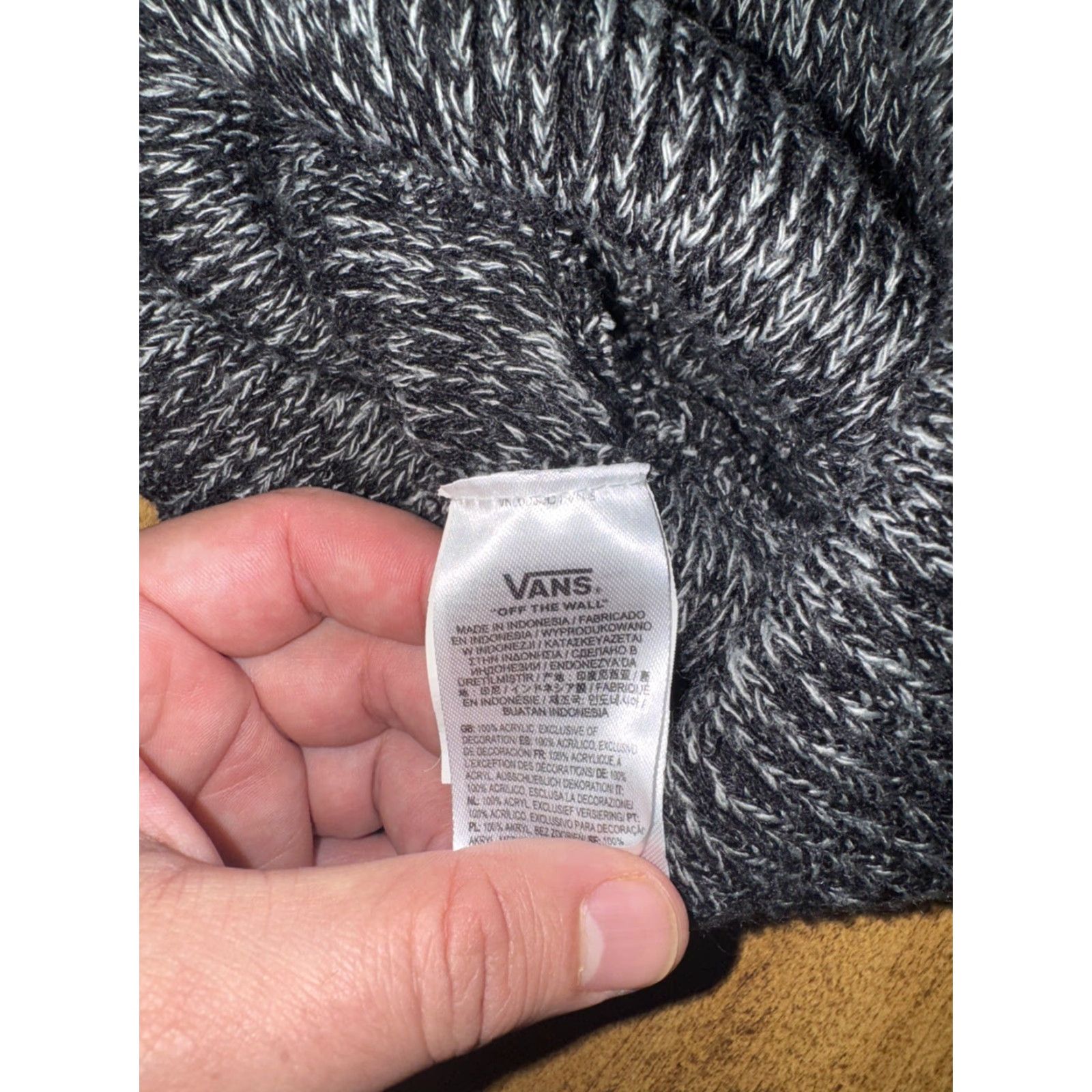 Vans VANS Beanie Mens One Size Black Salt And Pepper Pattern Size ONE SIZE - 3 Thumbnail