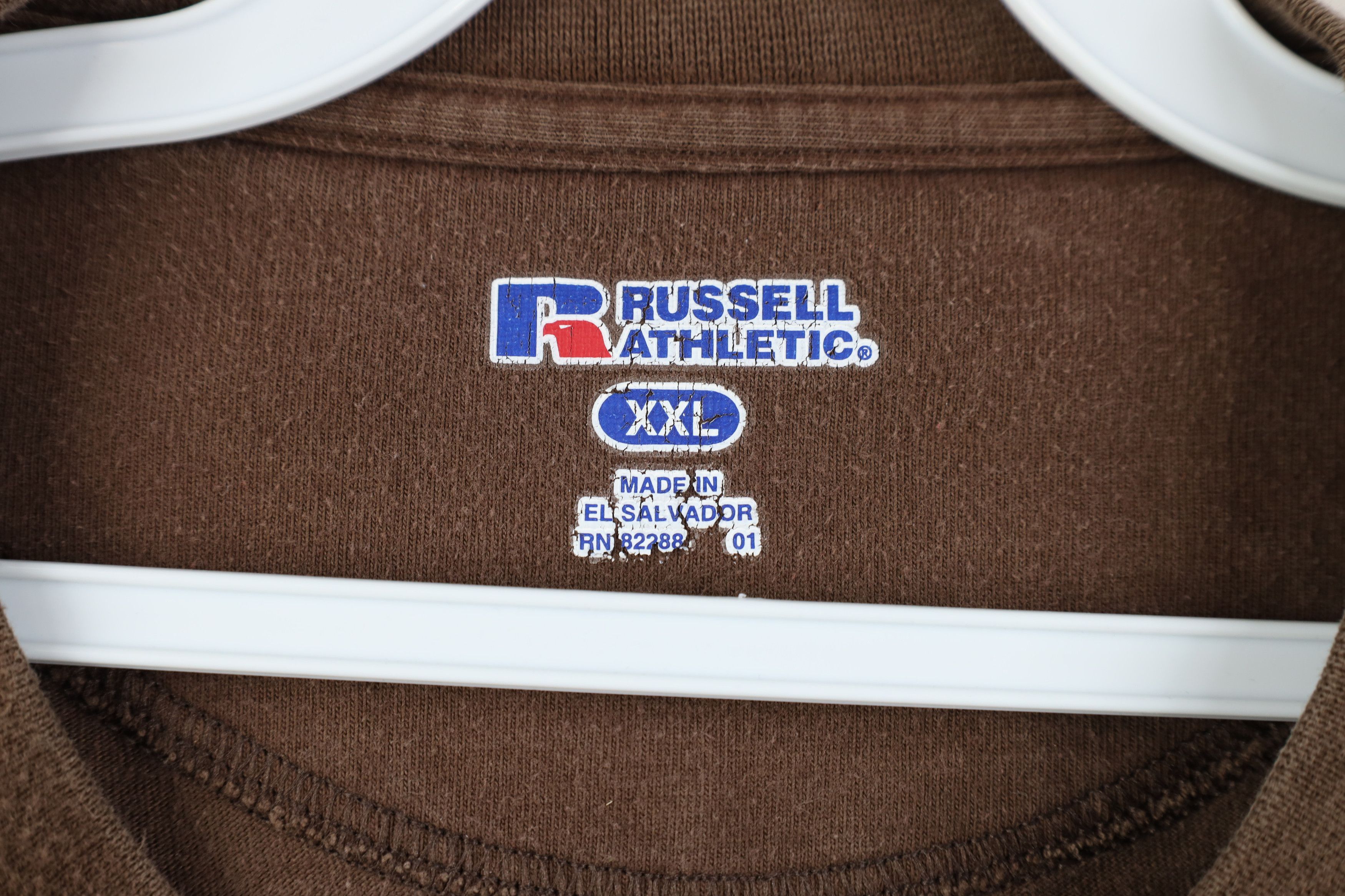 Russell Athletic Vintage Y2K Russell Athletic Long Sleeve T-Shirt Brown Size US XXL / EU 58 / 5 - 4 Thumbnail