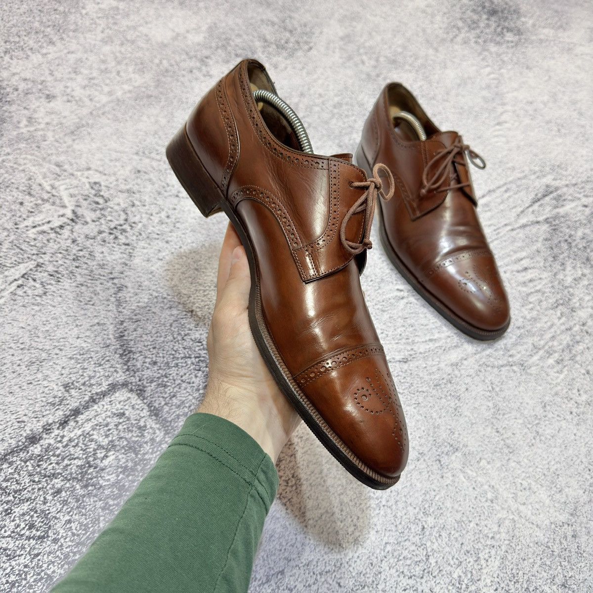 Fratelli Rossetti × Handmade Fratelli Rosetti Italy Derby Brogues US9.5 UK8.5 EU42.5 Size US 9.5 / EU 42-43 - 7 Thumbnail
