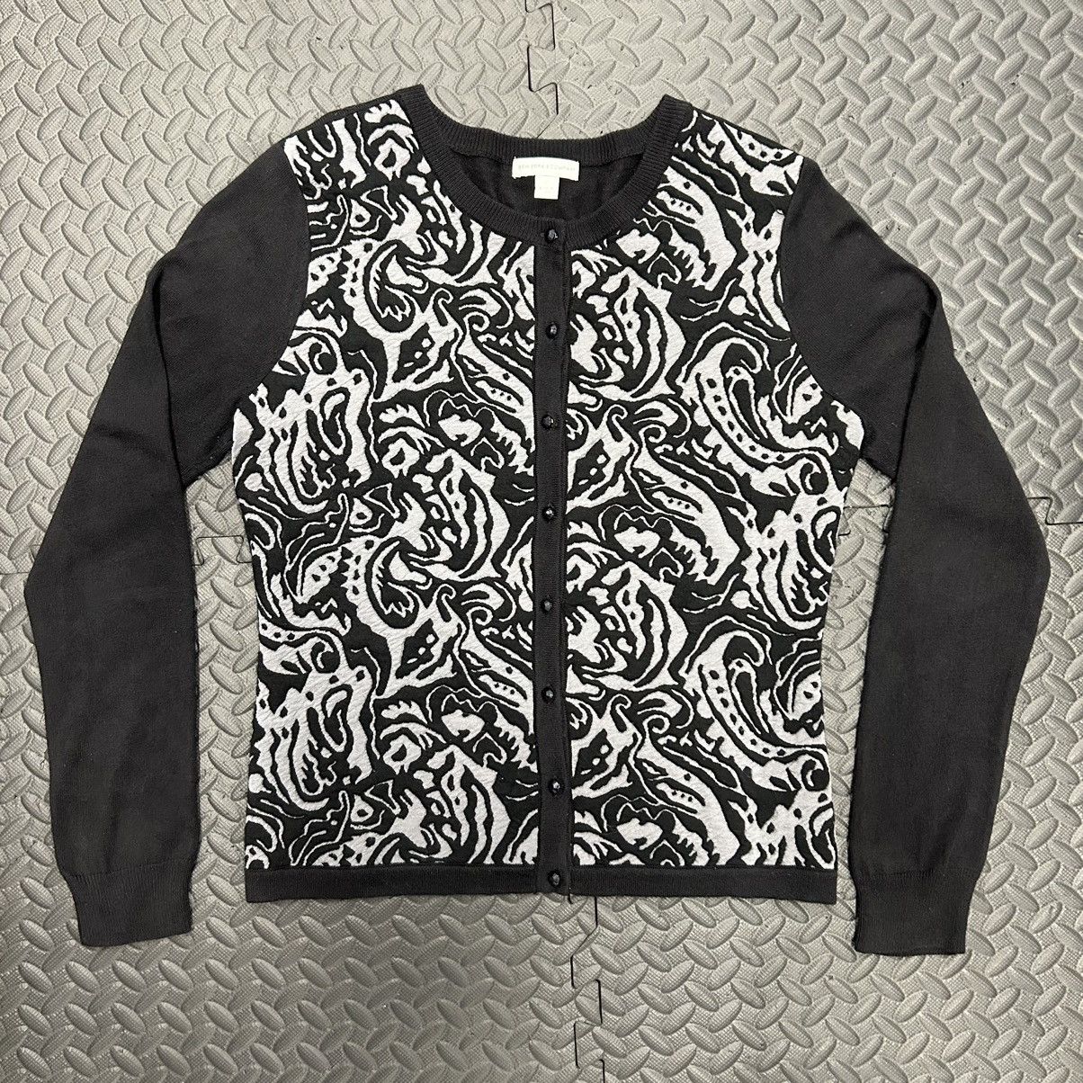 Designer New York & Company Cardigan Sweater Medium Floral 3D L/S Size M / US 6-8 / IT 42-44 - 1 Thumbnail