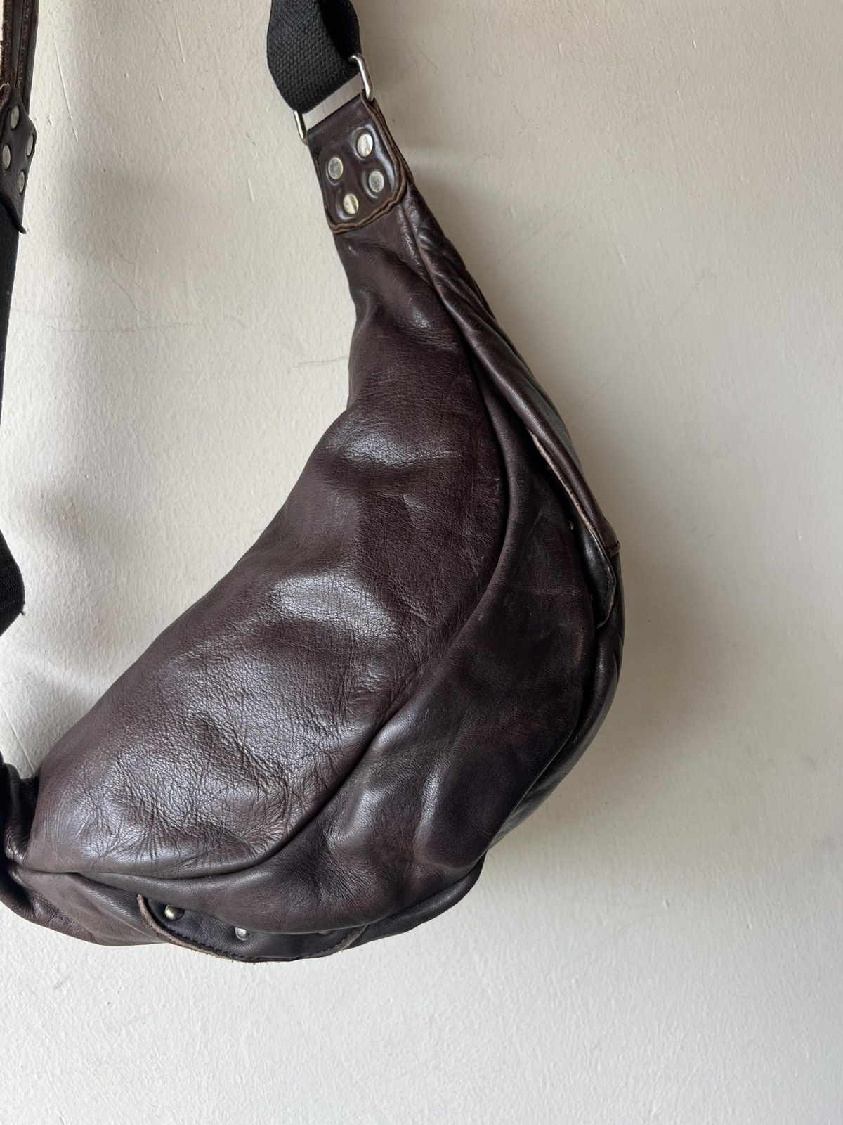 Leather Regalo Tokyo Japan Patina Leather Cargo Chest Bag Size ONE SIZE - 22 Thumbnail