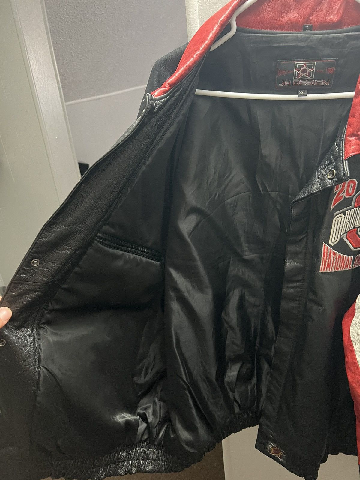 JH Design 2002 Ohio State Champions Leather Jacket Size US XXL / EU 58 / 5 - 6 Thumbnail