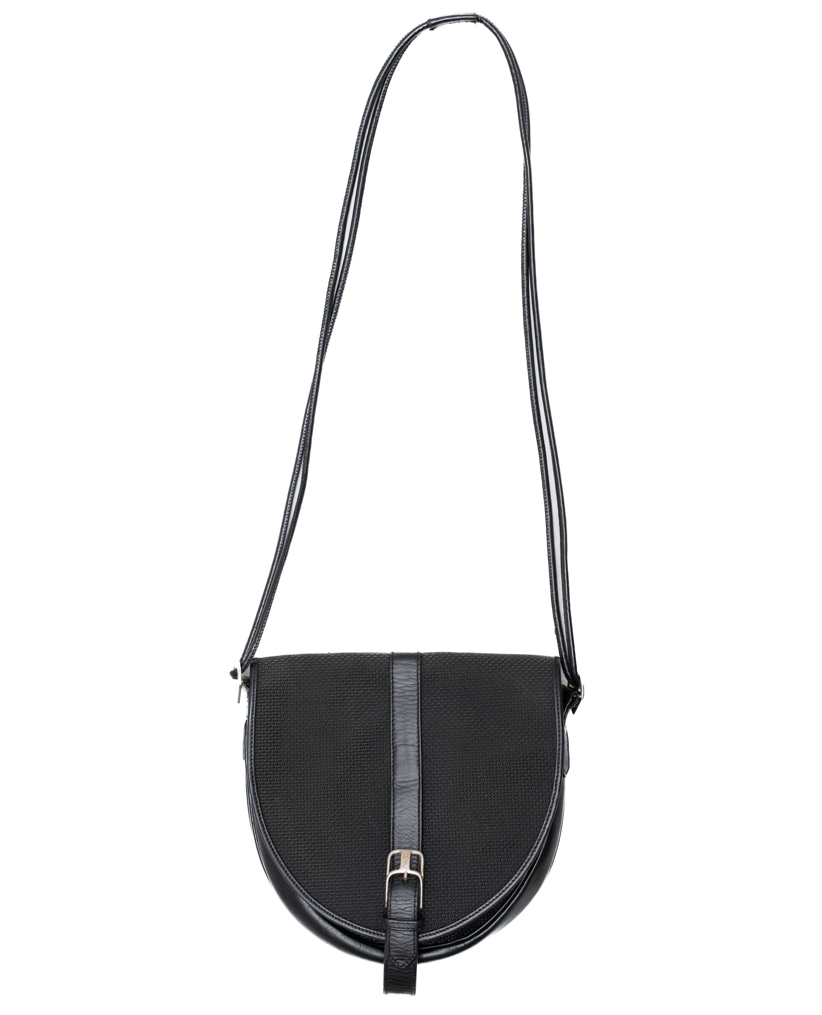 Yves Saint Laurent YVES SAINT LAURENT 80s Vintage Canvas Leather Shoulder Bag Size ONE SIZE - 1 Thumbnail