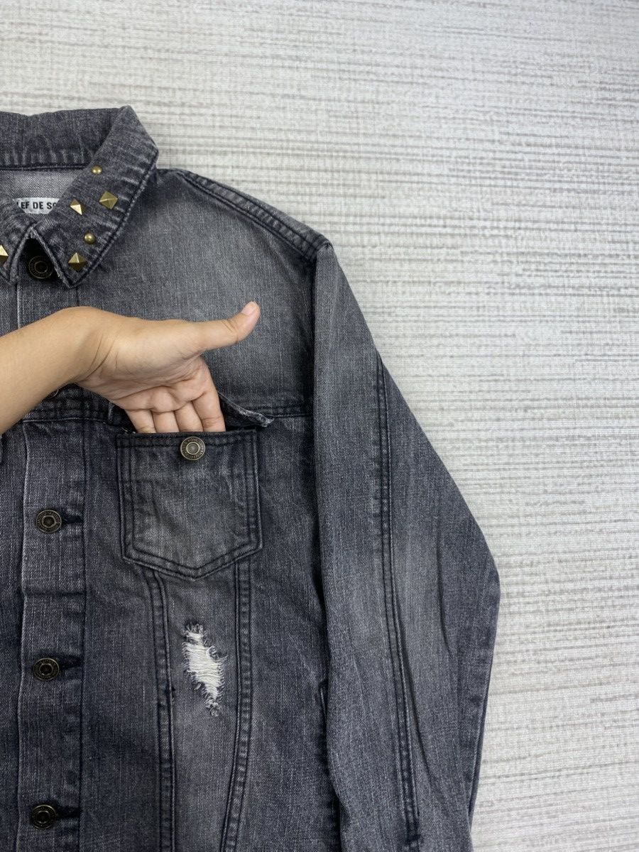 If Six Was Nine × Vintage Vintage Clef De Sol Distressed Style Denim Trucker Jacket Size US S / EU 44-46 / 1 - 8 Thumbnail