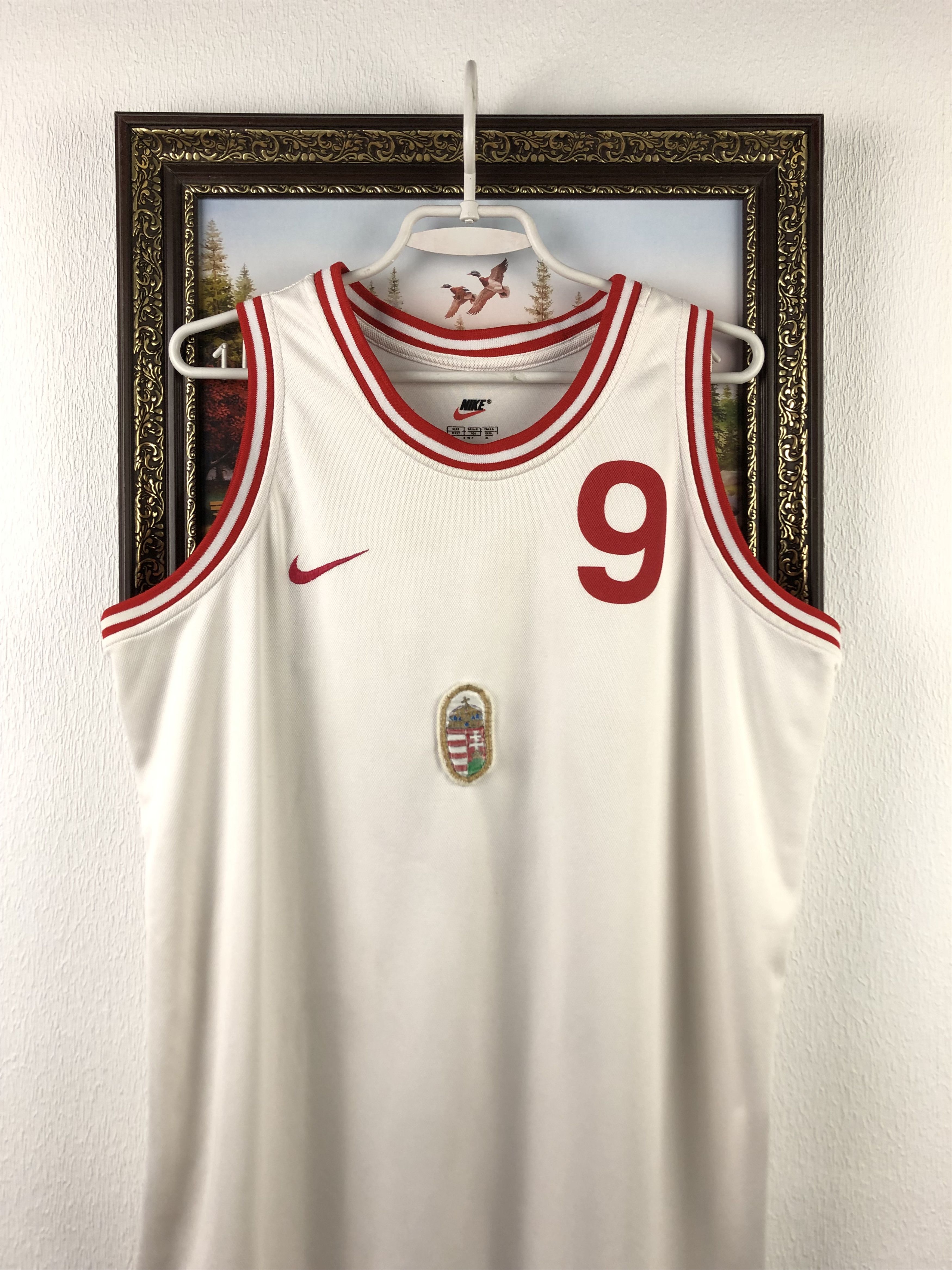 Nike Vintage Nike Hungary Basketball Jersey #9 Player Issue Shirt Size US XL / EU 56 / 4 - 2 Thumbnail