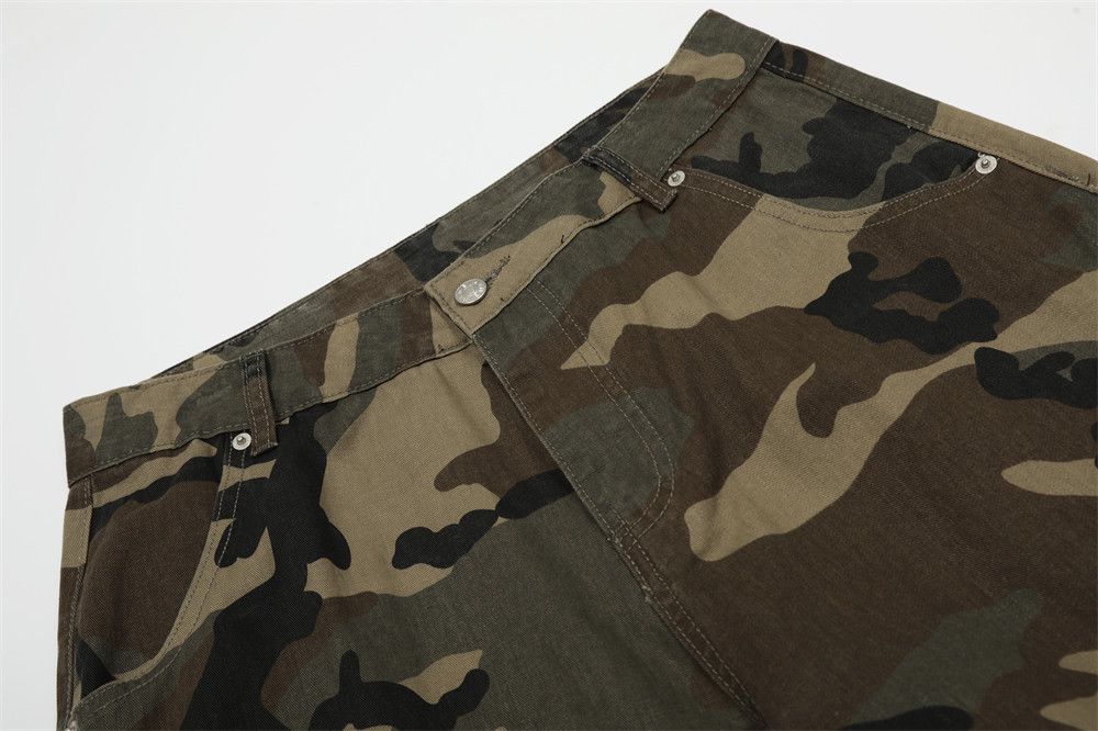 Japanese Brand × Vintage Men's trendy loose multi-pocket camouflage work shorts Size US 32 / EU 48 - 3 Thumbnail