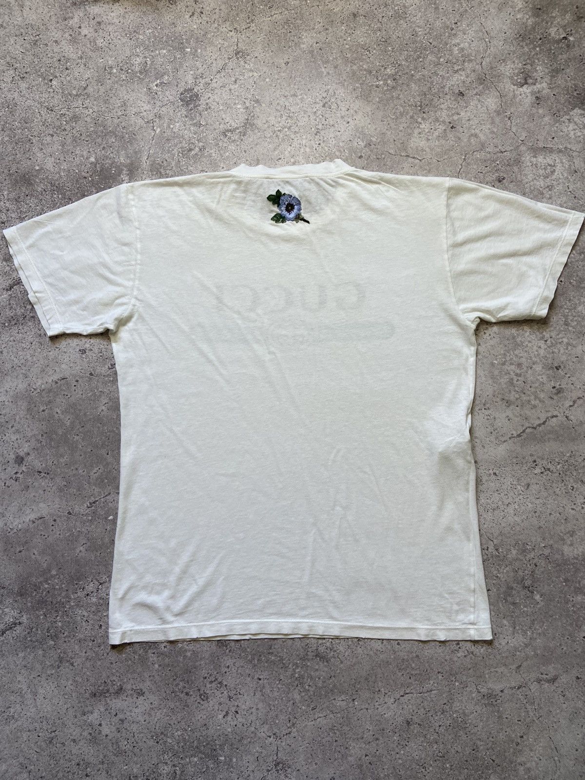 Gucci Gucci Distressed Flower Logo Tee Size US M / EU 48-50 / 2 - 4 Thumbnail