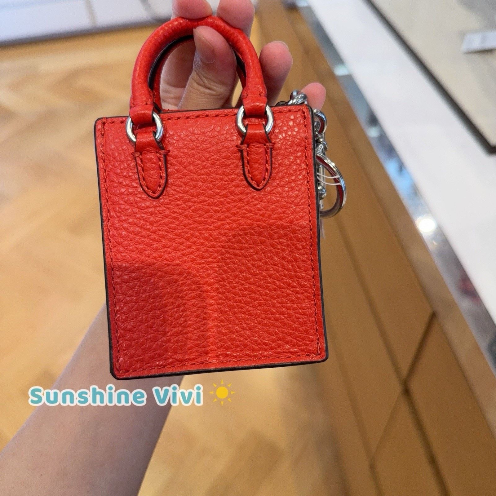 Coach NWT Coach North South Mini Tote Leather Bag Charm CU280 Red Size ONE SIZE - 3 Thumbnail