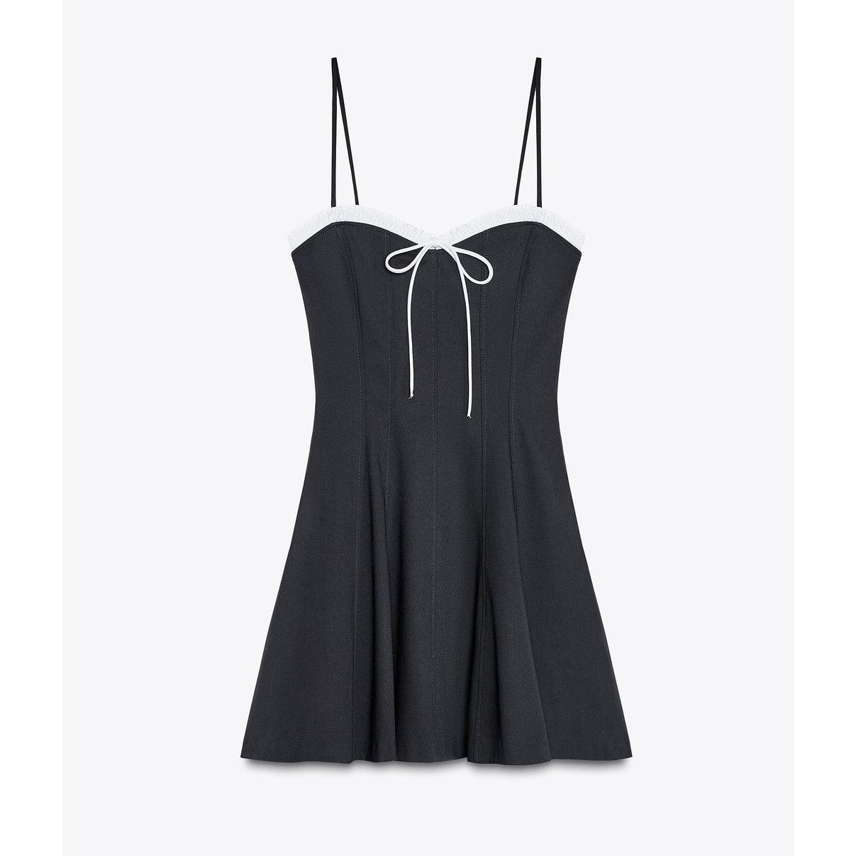 Zara ZARA Coastal Navy Bow Mini Dress NWT Size S / US 4 / IT 40 - 23 Thumbnail