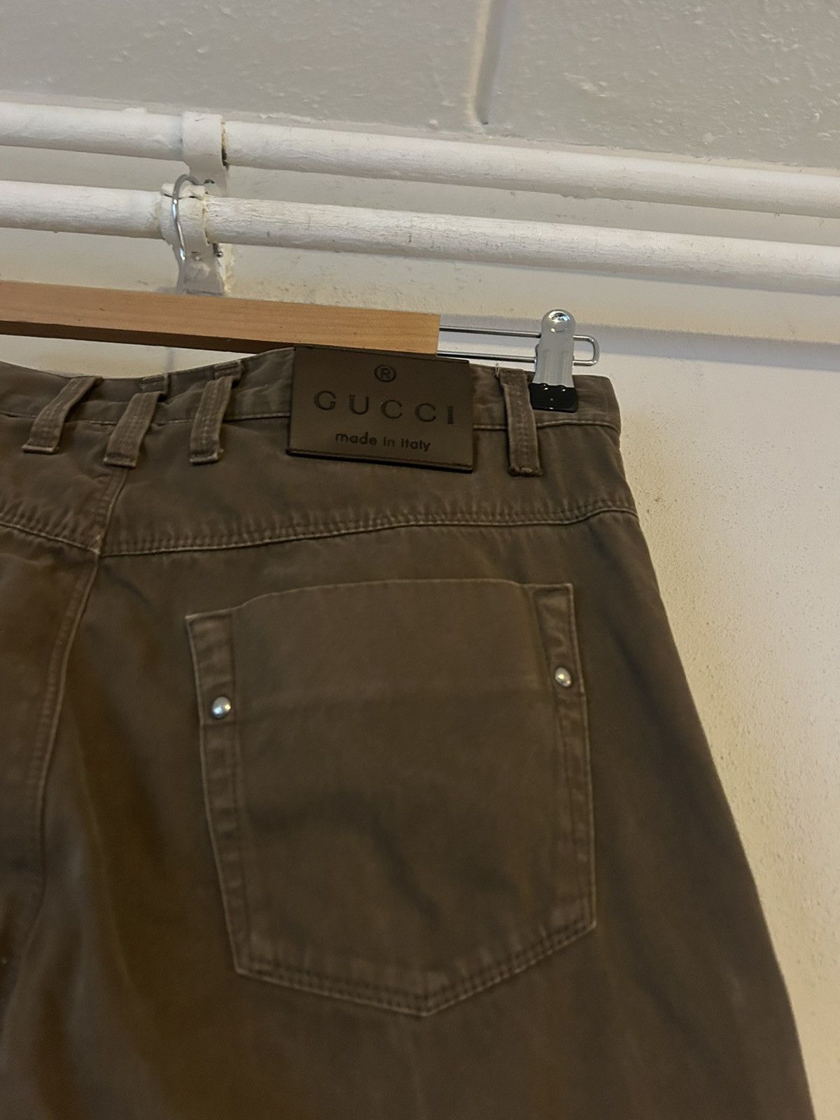 Gucci Gucci Olive-Brown Skinny Cotton Jeans Size US 30 / EU 46 - 9 Thumbnail