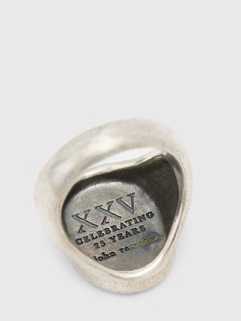 John Varvatos 25 Anniversary Sterling Silver Ring with diamonds Size ONE SIZE - 3 Thumbnail