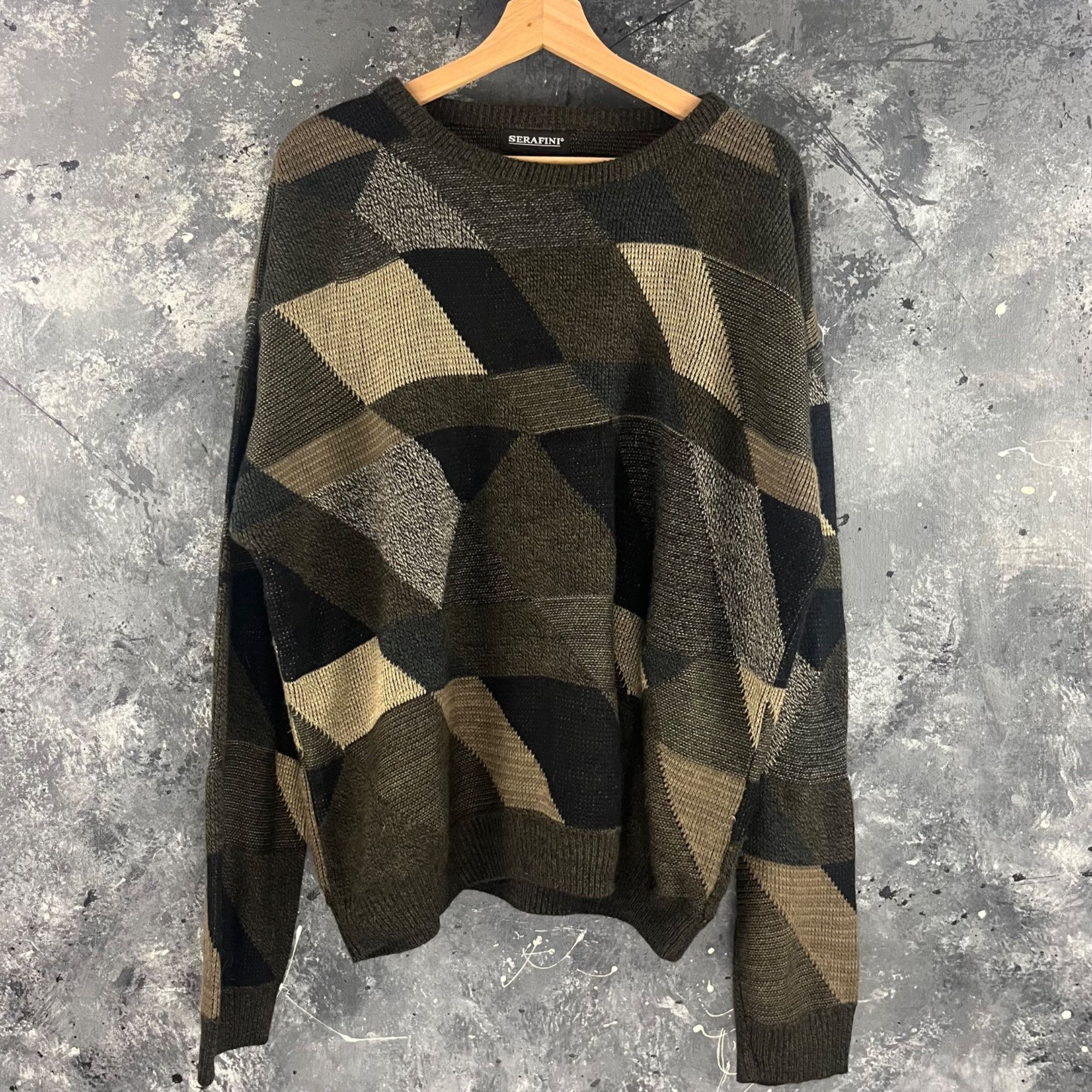 Vintage Vintage 90’s Geometric sweater Size US XL / EU 56 / 4 - 1 Thumbnail