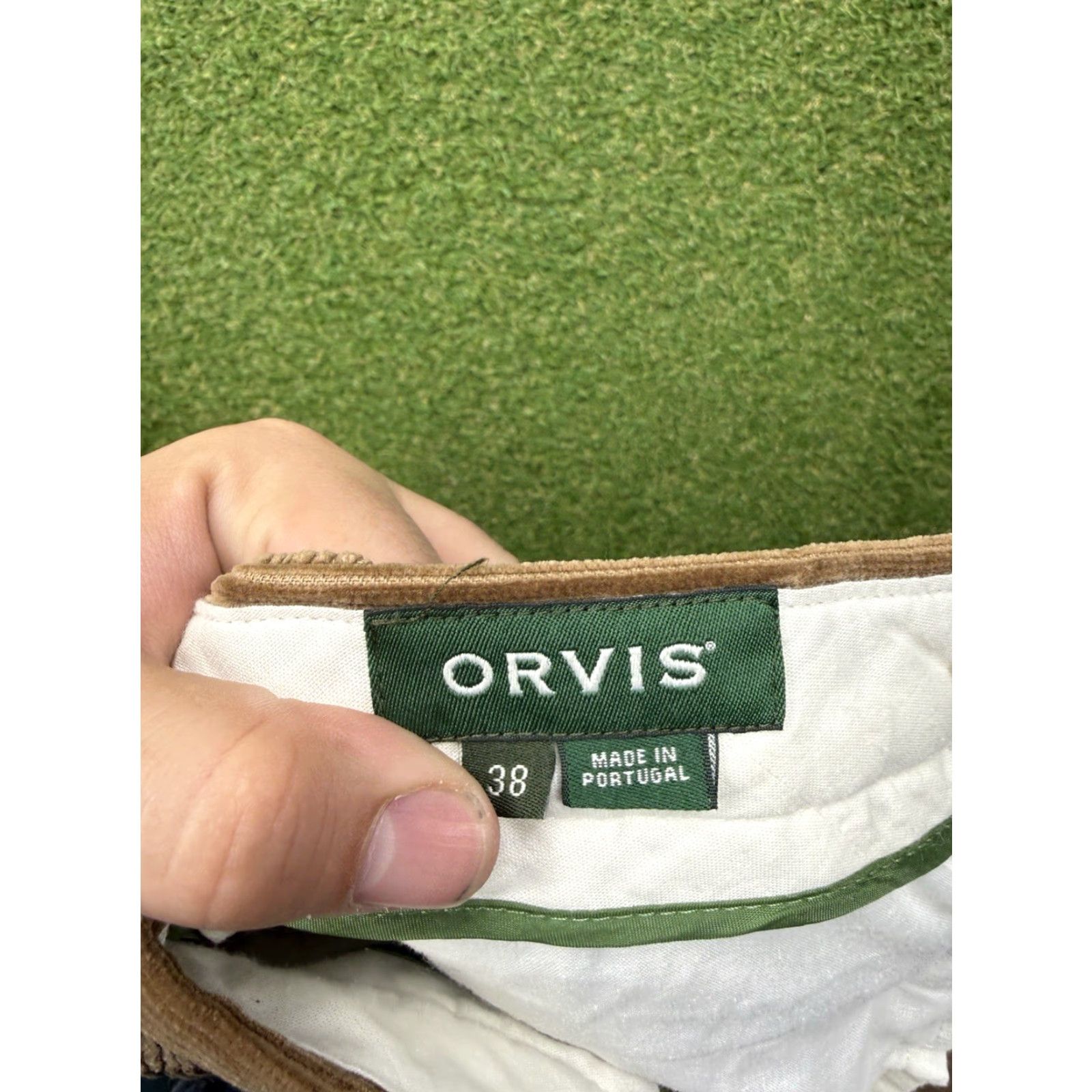Orvis Orvis Pants Mens 38 Brown Corduroy Straight Leg Brisbane Moss Classic Fit Gorp Size US 38 / EU 54 - 3 Thumbnail