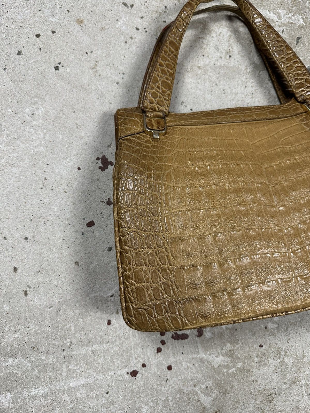 Vintage Vintage 90s Crocodile Genuine Leather Snake Print Hand Bag Size ONE SIZE - 3 Thumbnail