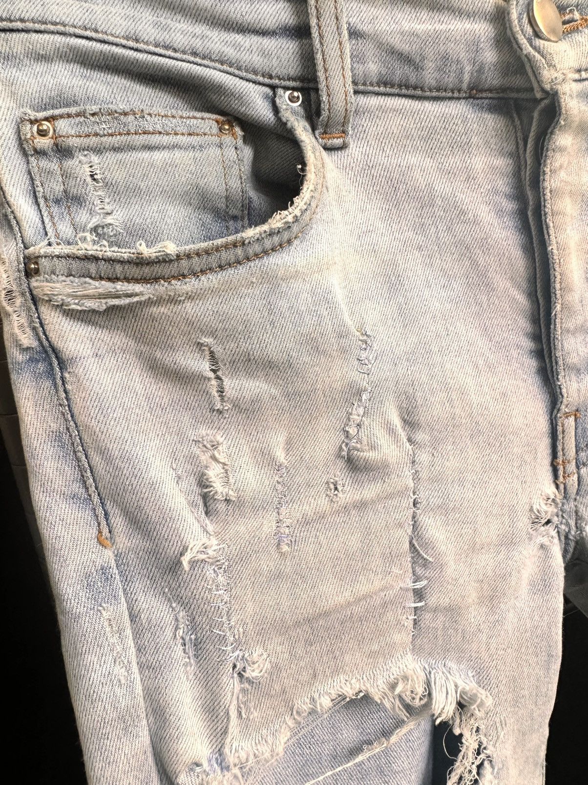 Amiri Amiri MX1 Sky Indigo ‘Tie Dye’ Size US 29 - 2 Thumbnail