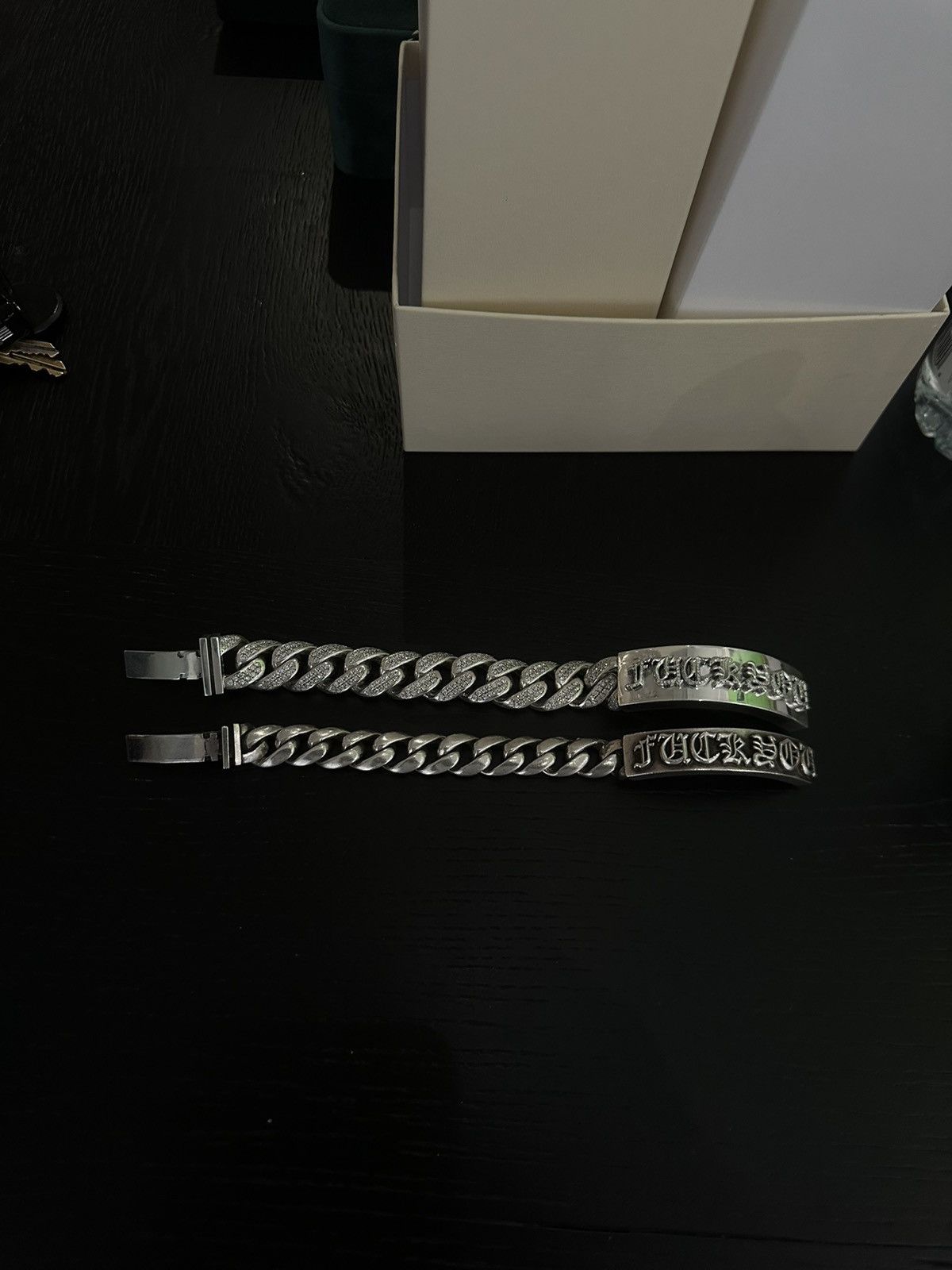 Chrome Hearts CHROME HEARTS 1:1 FACTORY DIAMOND XXL JUMBO FUCK BRACELET Size ONE SIZE - 13 Thumbnail