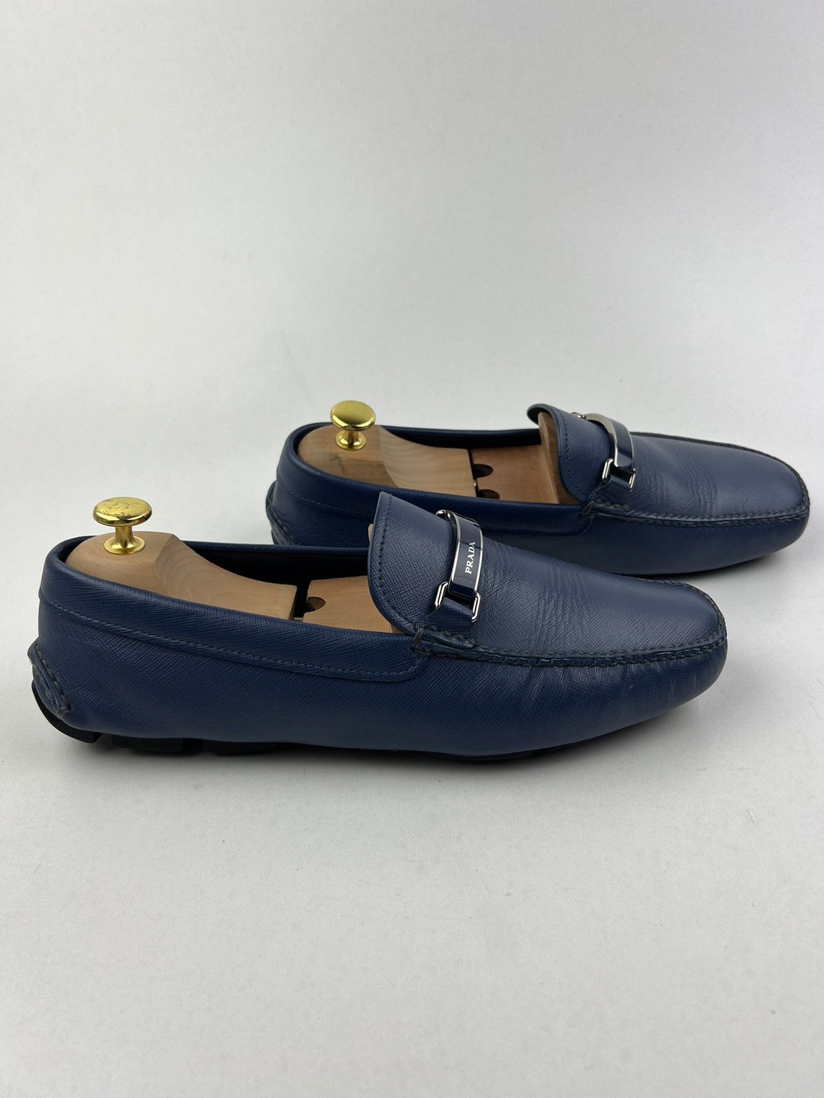 Prada PRADA Loafers Leather Saffiano Drivers Moccasins Shoes Logo Size US 9.5 / EU 42-43 - 9 Thumbnail