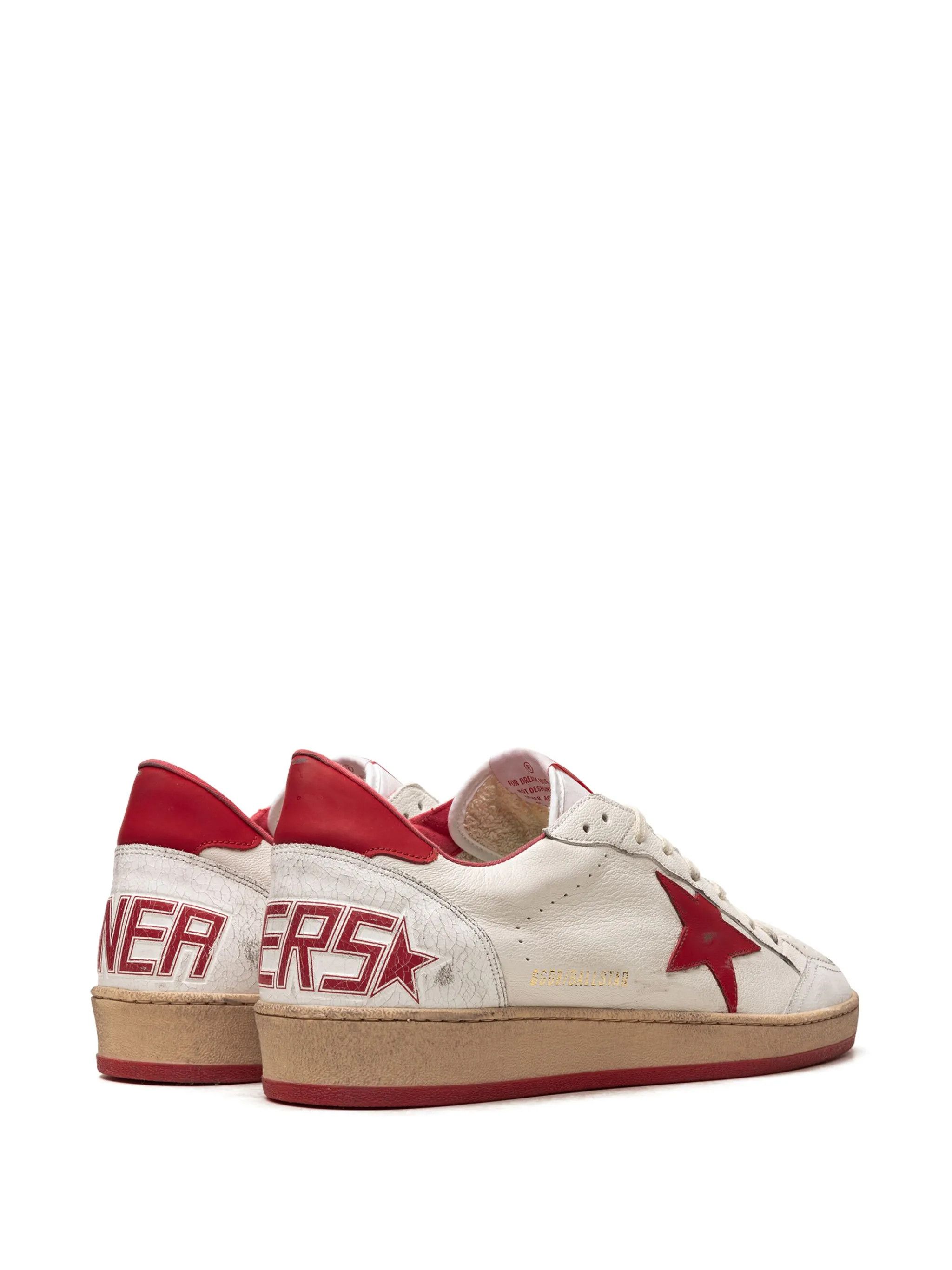 Golden Goose o1w1db10725 Ball Star Low-Top Sneakers in White/Red Size US 10 / EU 43 - 3 Thumbnail