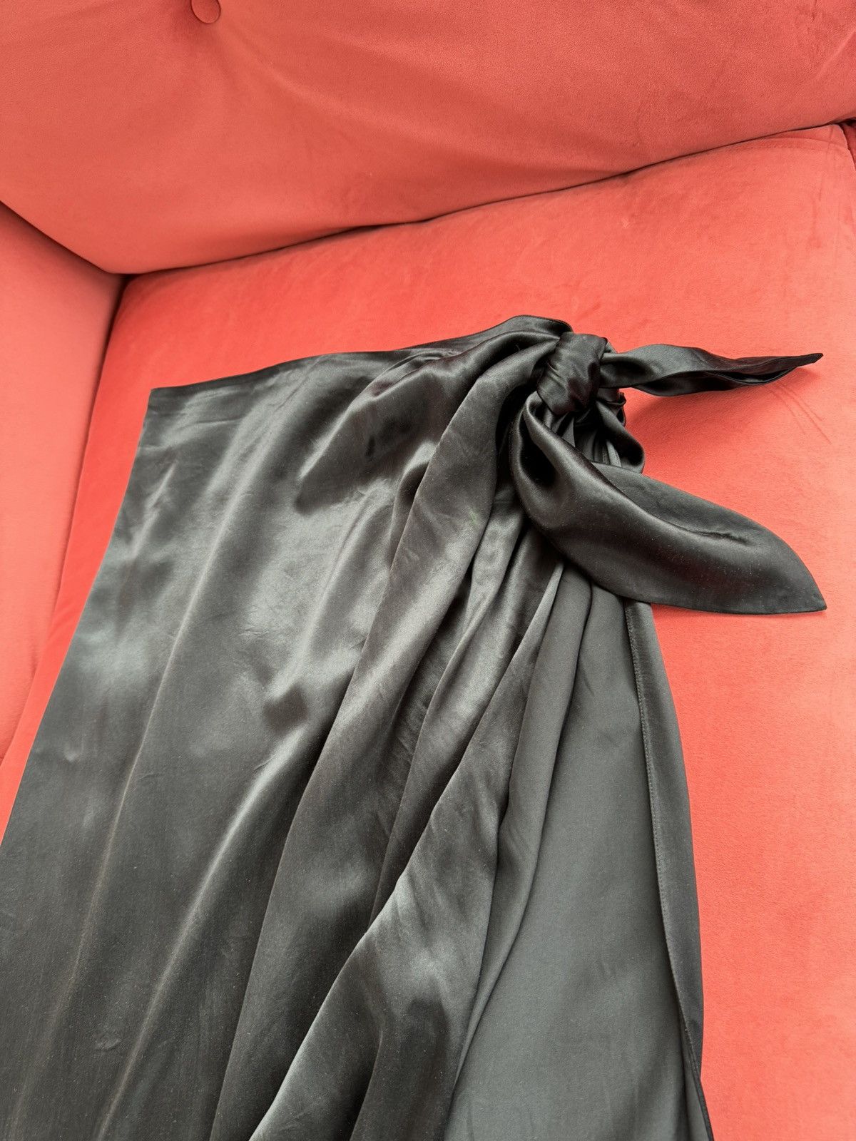 Balenciaga Balenciaga silk black wrap skirt, size 42 It, M int Size 28" / US 6 / IT 42 - 5 Thumbnail