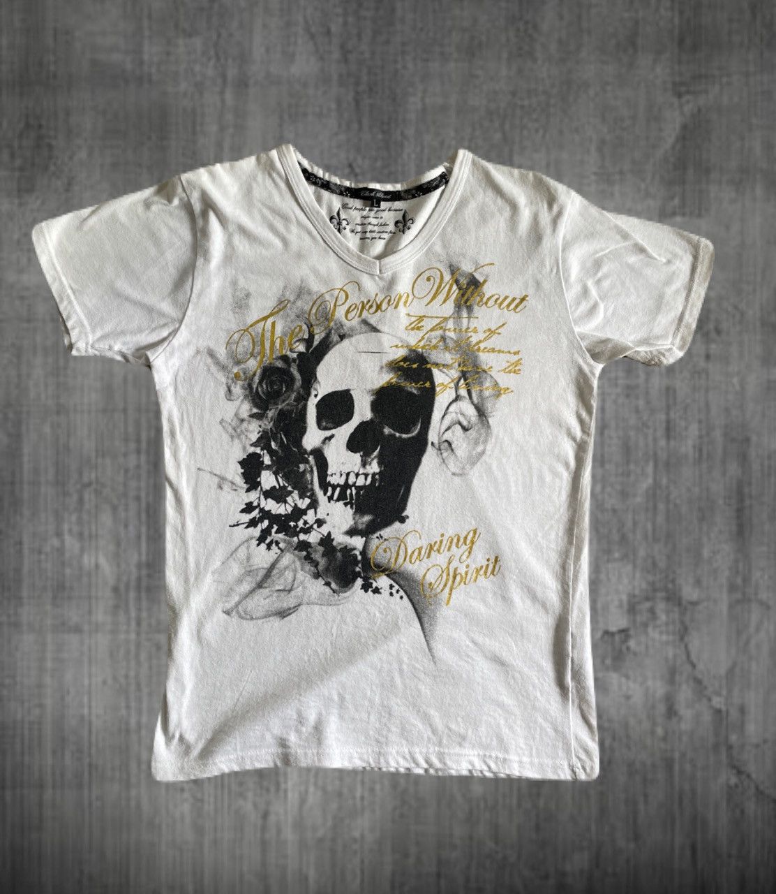 If Six Was Nine 2000s Japanese archive Vkei Floral Graphic V-Neck