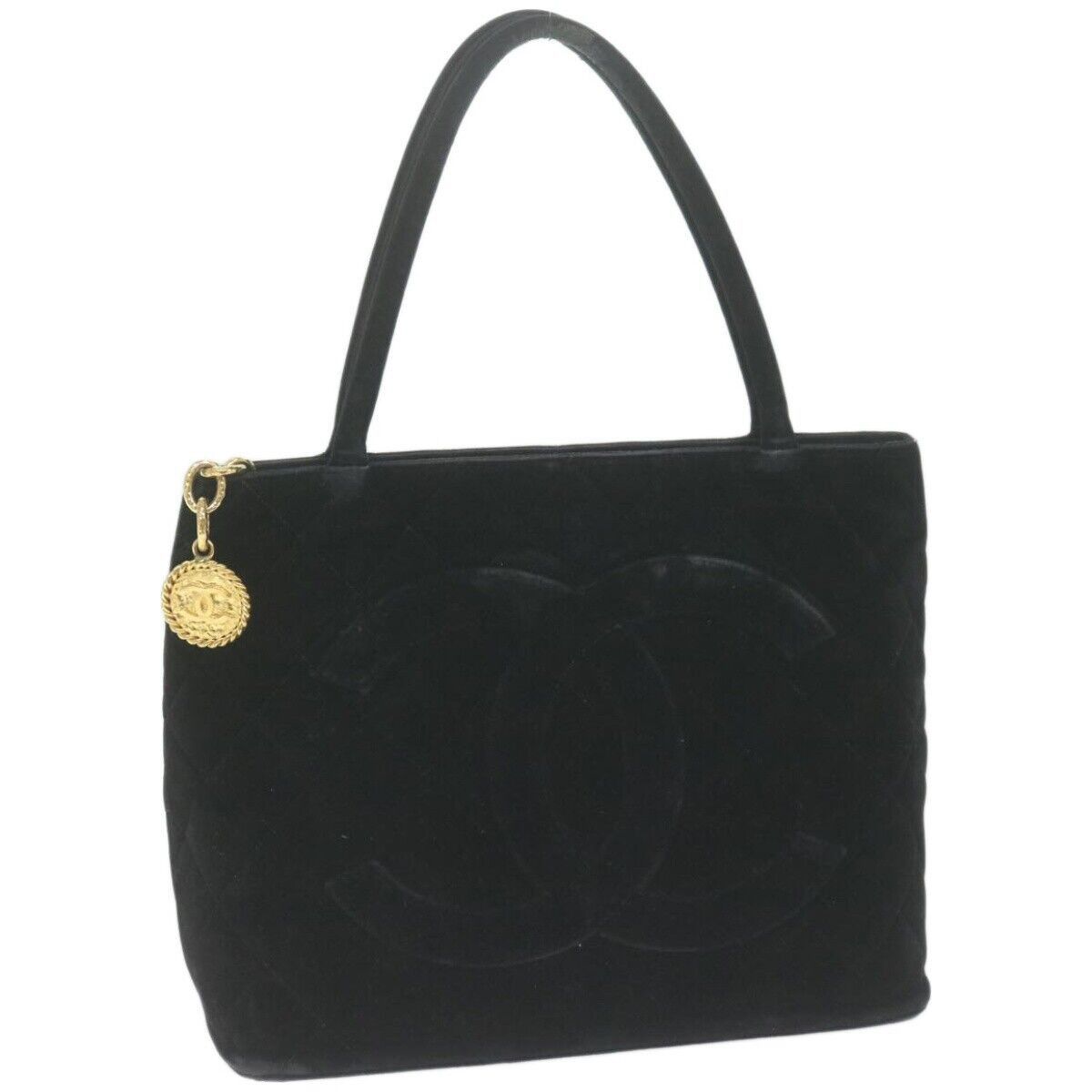 Chanel CHANEL Materasse Tote Bag Velor Standard Black Size ONE SIZE - 1 Thumbnail