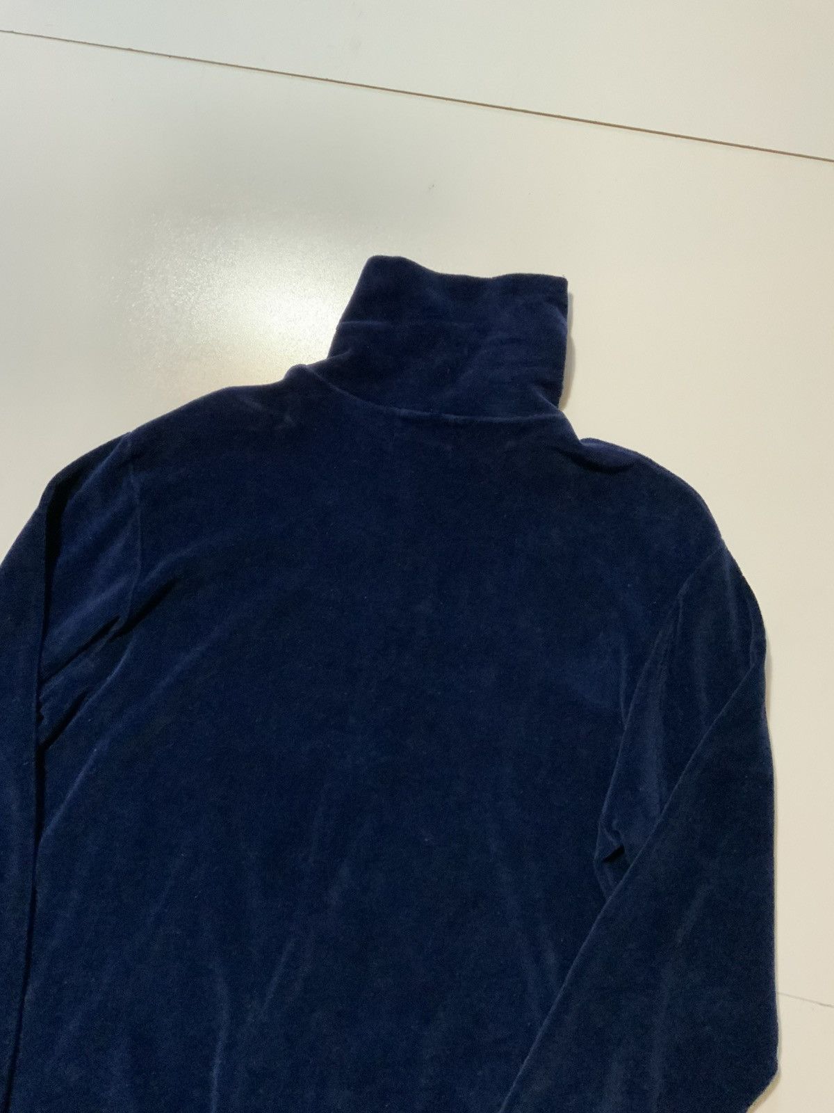 Vintage Vintage 70s The Broadway University Shop Velour Zip Pullover Size US L / EU 52-54 / 3 - 4 Thumbnail