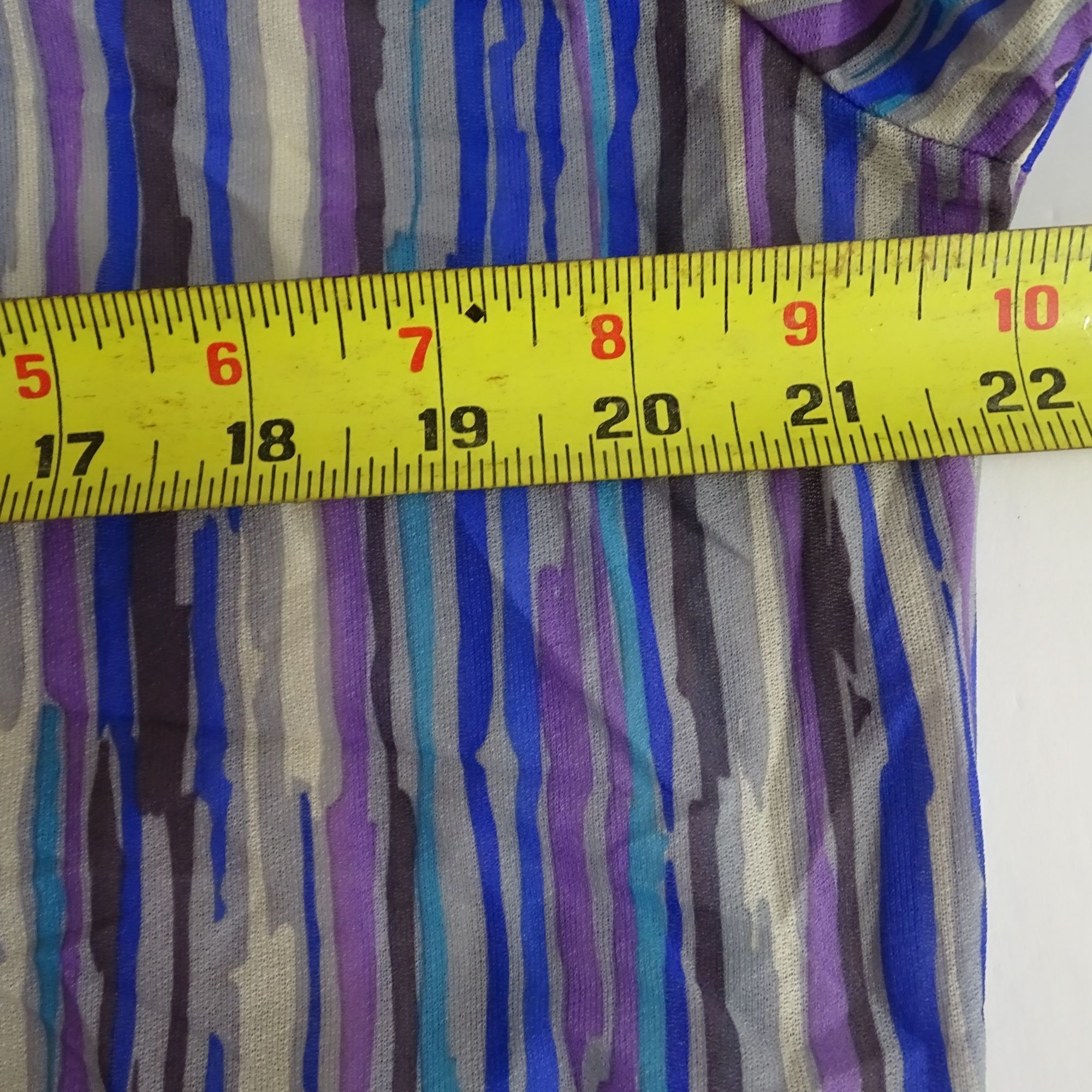 Other Vintage 80s Teddi Of California Stripe Ruffle Blouse Size 18 Size XXL / US 16-18 / IT 52-54 - 9 Thumbnail