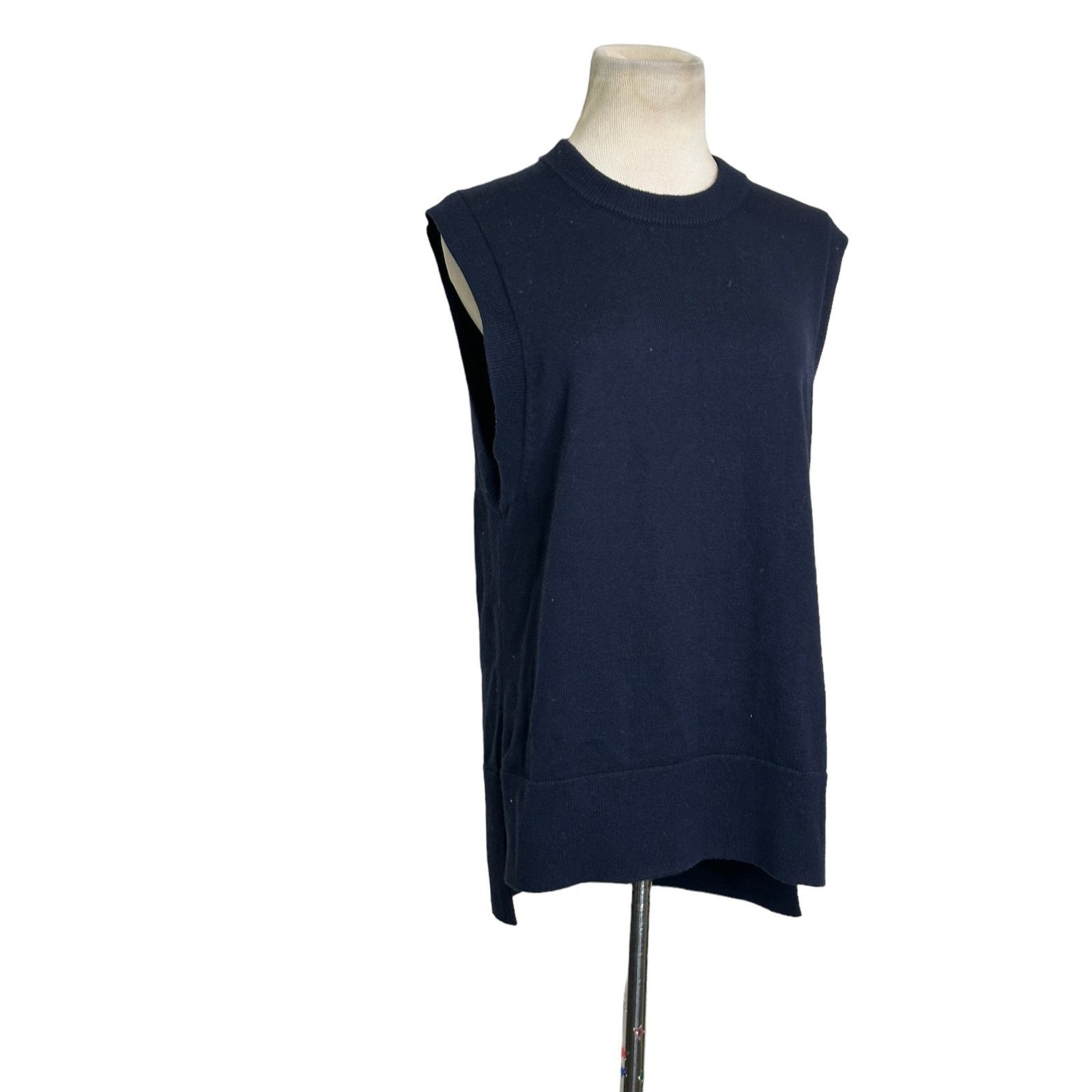 Cos COS navy blue crew neck sleeveless sweater size XS Size XS / US 0-2 / IT 36-38 - 7 Thumbnail