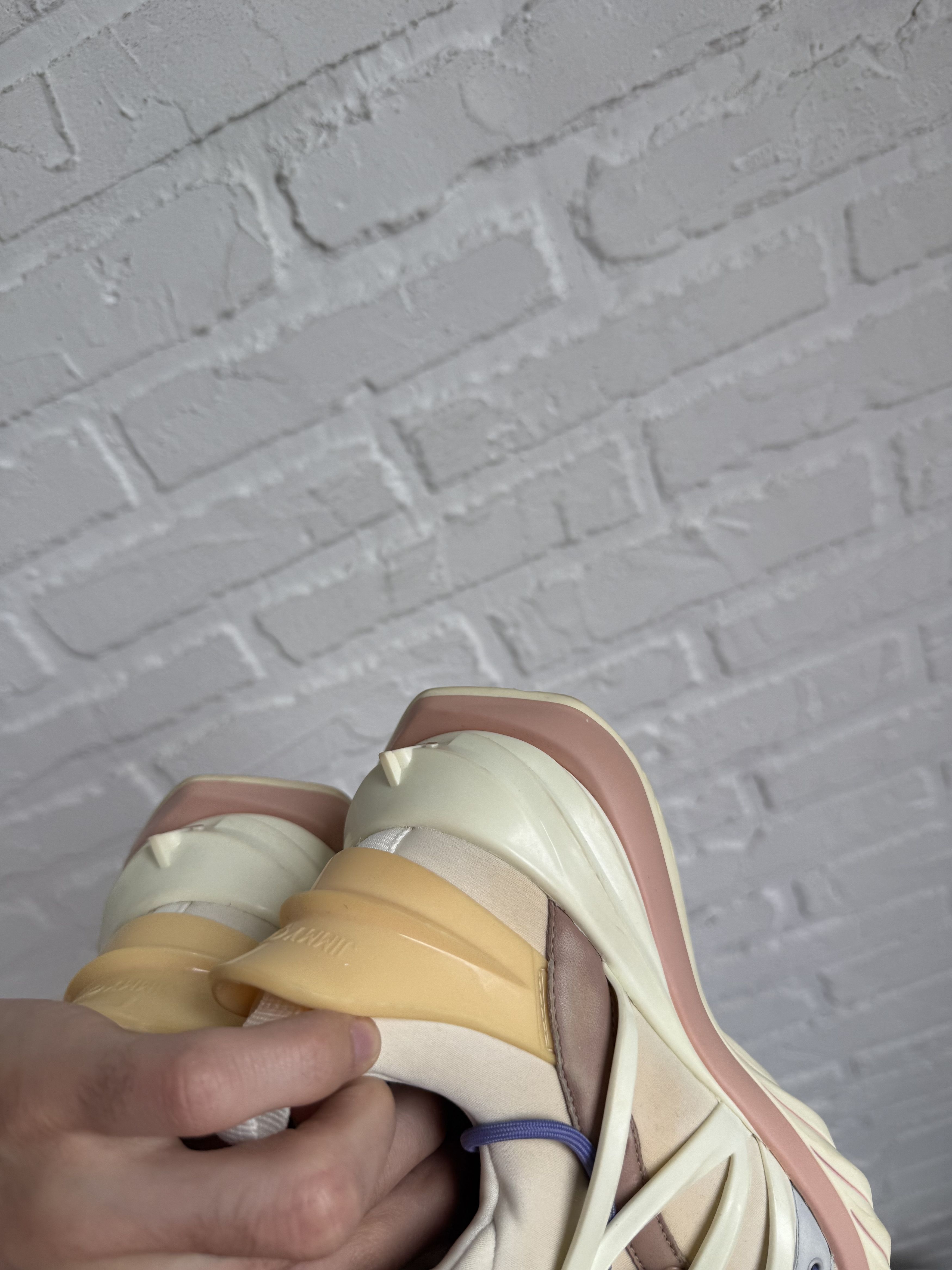 Jimmy Choo Jimmy Choo Cosmos Sneakers Pastel Cream Pink Futuristic Size US 6 / IT 36 - 18 Thumbnail