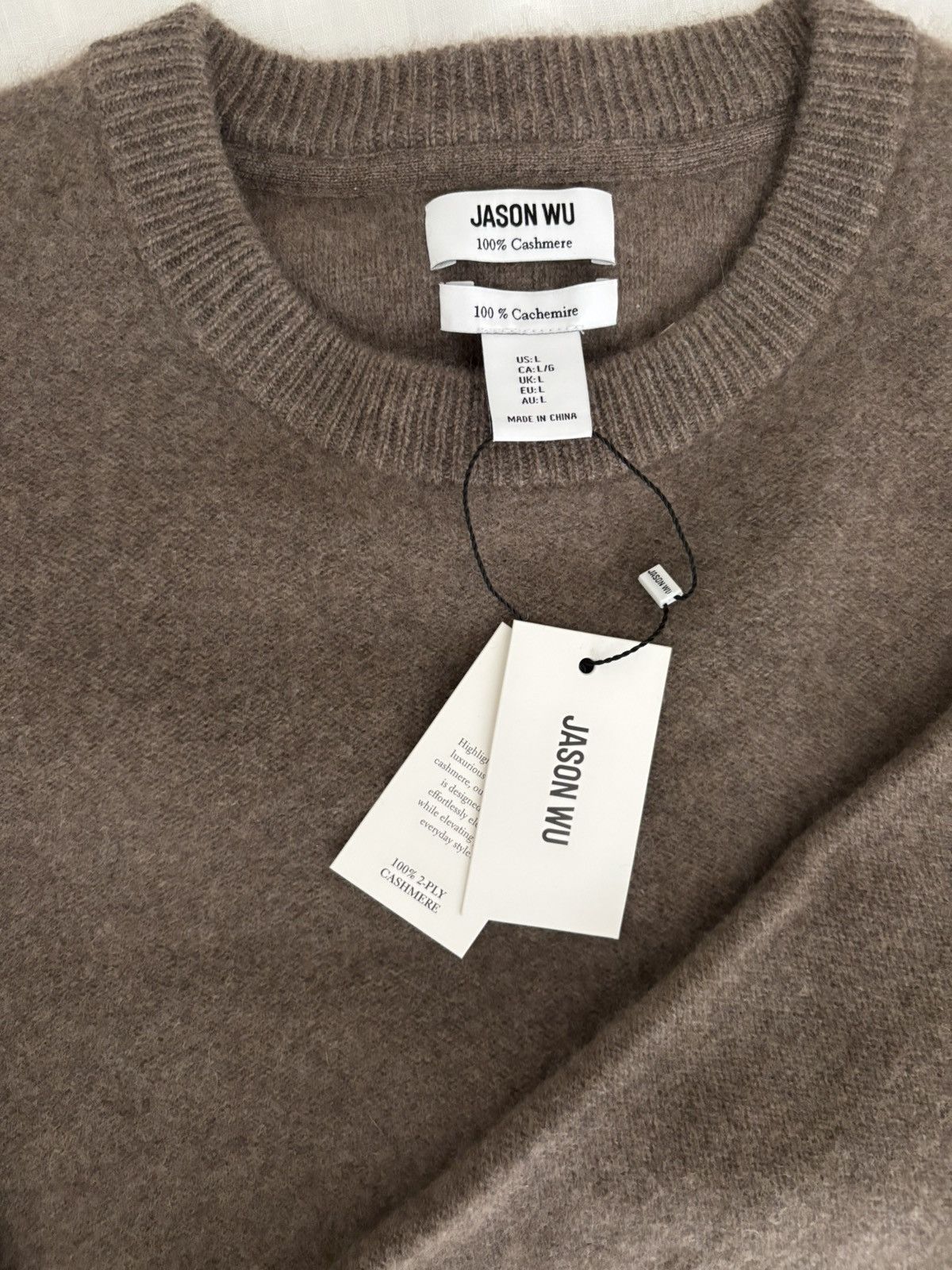 Other NWT Jason Wu 100% Cashmere 2-Ply Crewneck Men L Size US L / EU 52-54 / 3 - 12 Thumbnail