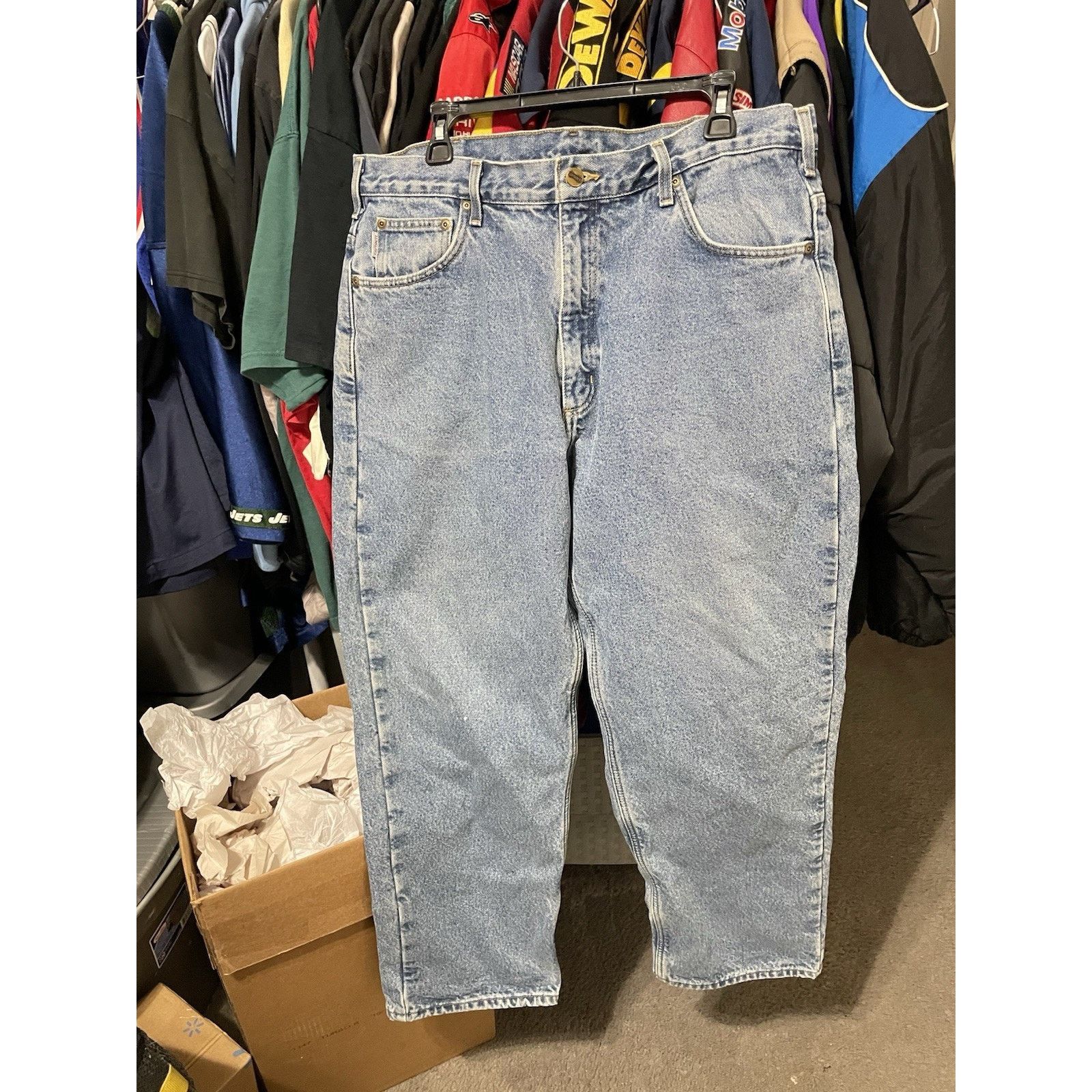 Carhartt Size 36x30- VTG Carhartt Flannel Lined Jeans Men's Blue Size US 36 / EU 52 - 1 Thumbnail