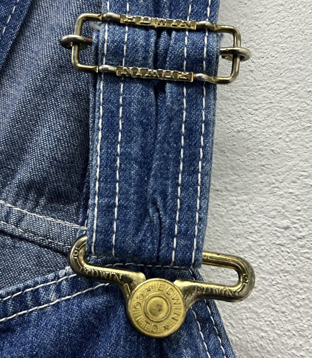 Edwin × Vintage Vintage EDWIN “Over Works Factory” Denim Overalls - Size S Size US 30 / EU 46 - 5 Thumbnail
