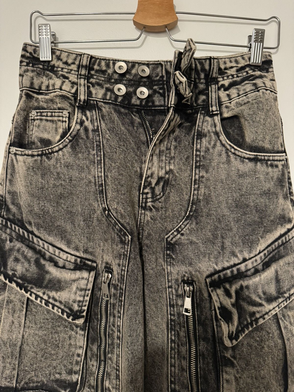 Designer × Diesel × Japanese Brand Work Style Multi-Pocket Jeans Size 28" / US 6 / IT 42 - 4 Thumbnail