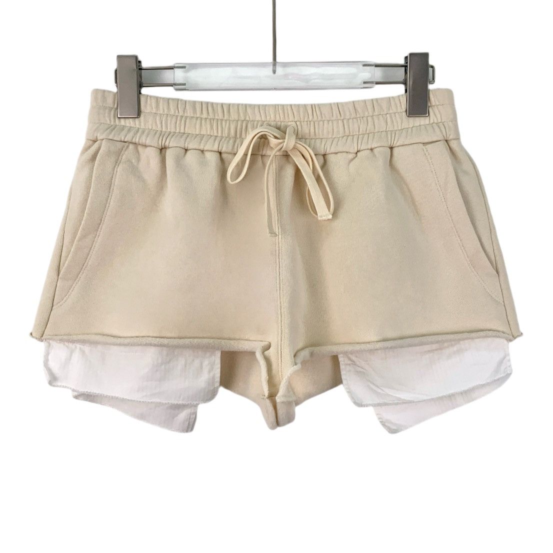 Miu Miu Miu Miu Beige Letter Logo Embroidered Casual Shorts K26WX Size 27" / US 4 / IT 40 - 1 Thumbnail