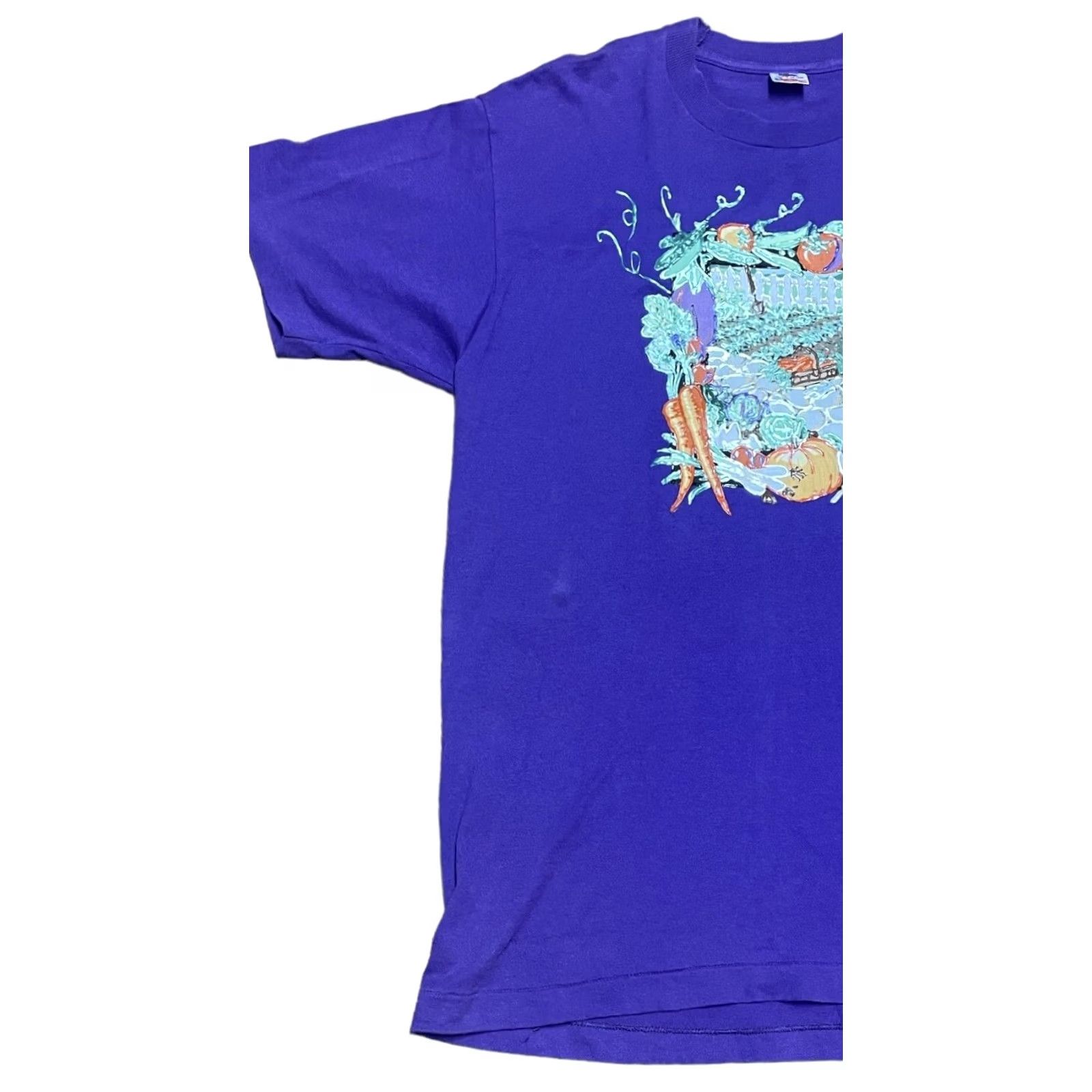 Hanes VINTAGE Hanes Purple Puffy Paint Fall T-Shirt Short Sleeve XL Made In USA Tee Women’s Size XL Graphic Arts & Crafts 1990s Size XL / US 12-14 / IT 48-50 - 3 Thumbnail