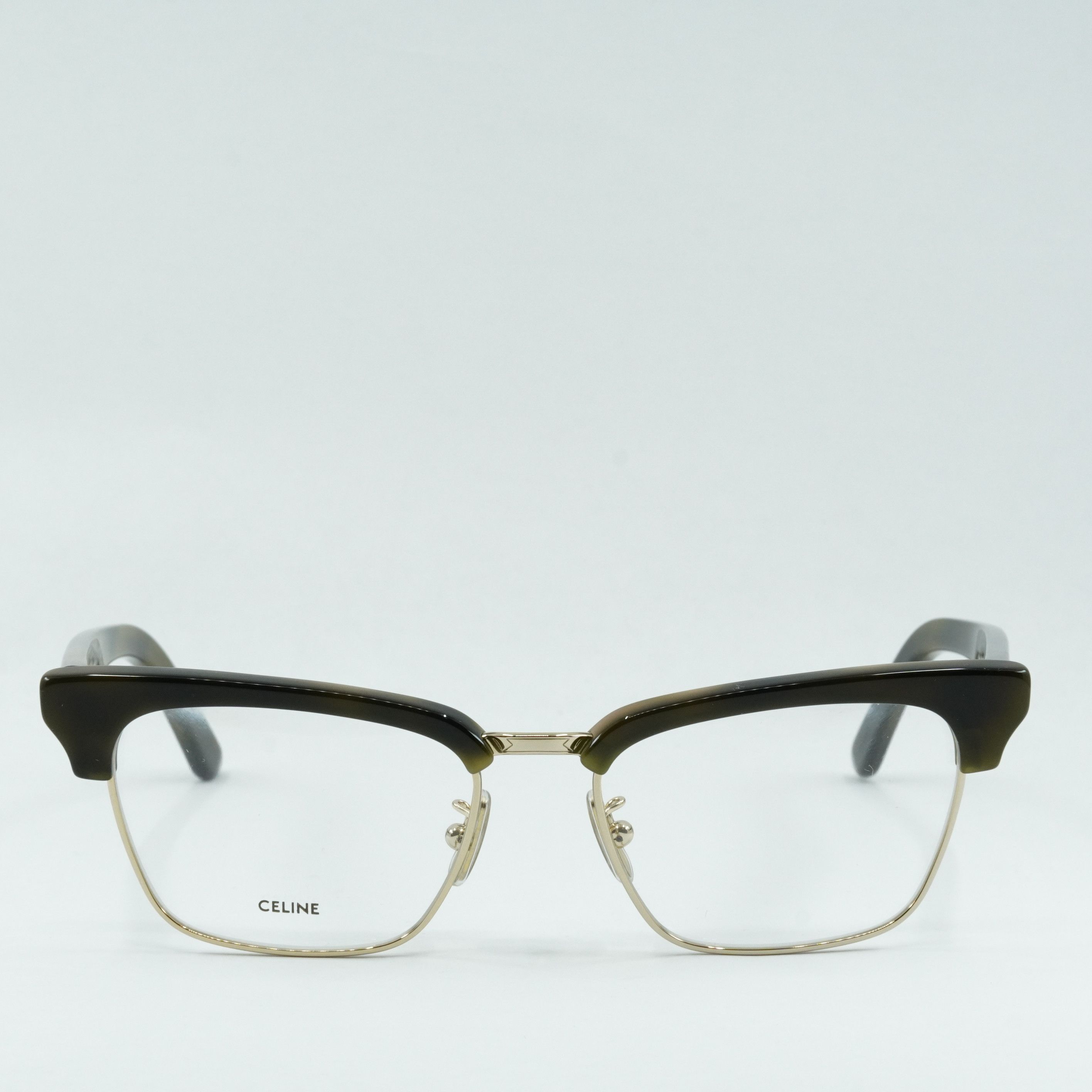 Celine Celine CL50026U 031 Eyeglasses Khaki Havana 53mm Browline Size ONE SIZE - 2 Thumbnail