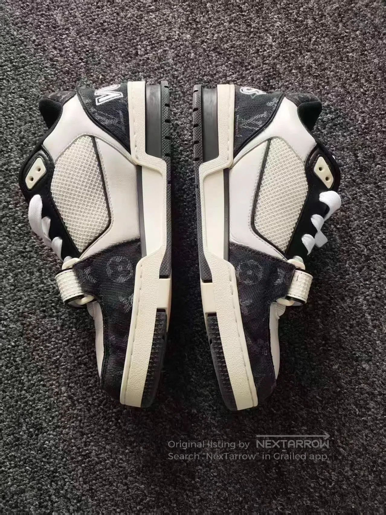Louis Vuitton Black and White Low Top Sneakers Size 7. Size US 7 / EU 40 - 3 Thumbnail