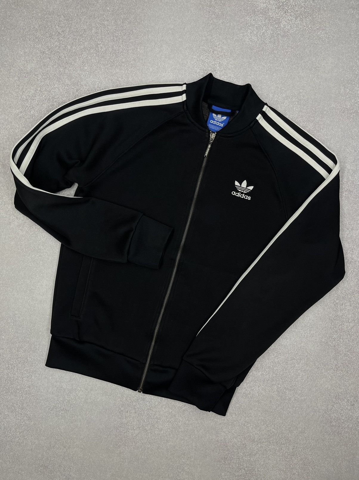 2004 Y2K VINTAGE ADIDAS BLACK TRACKSUIT JACKET SZ S WARM UP