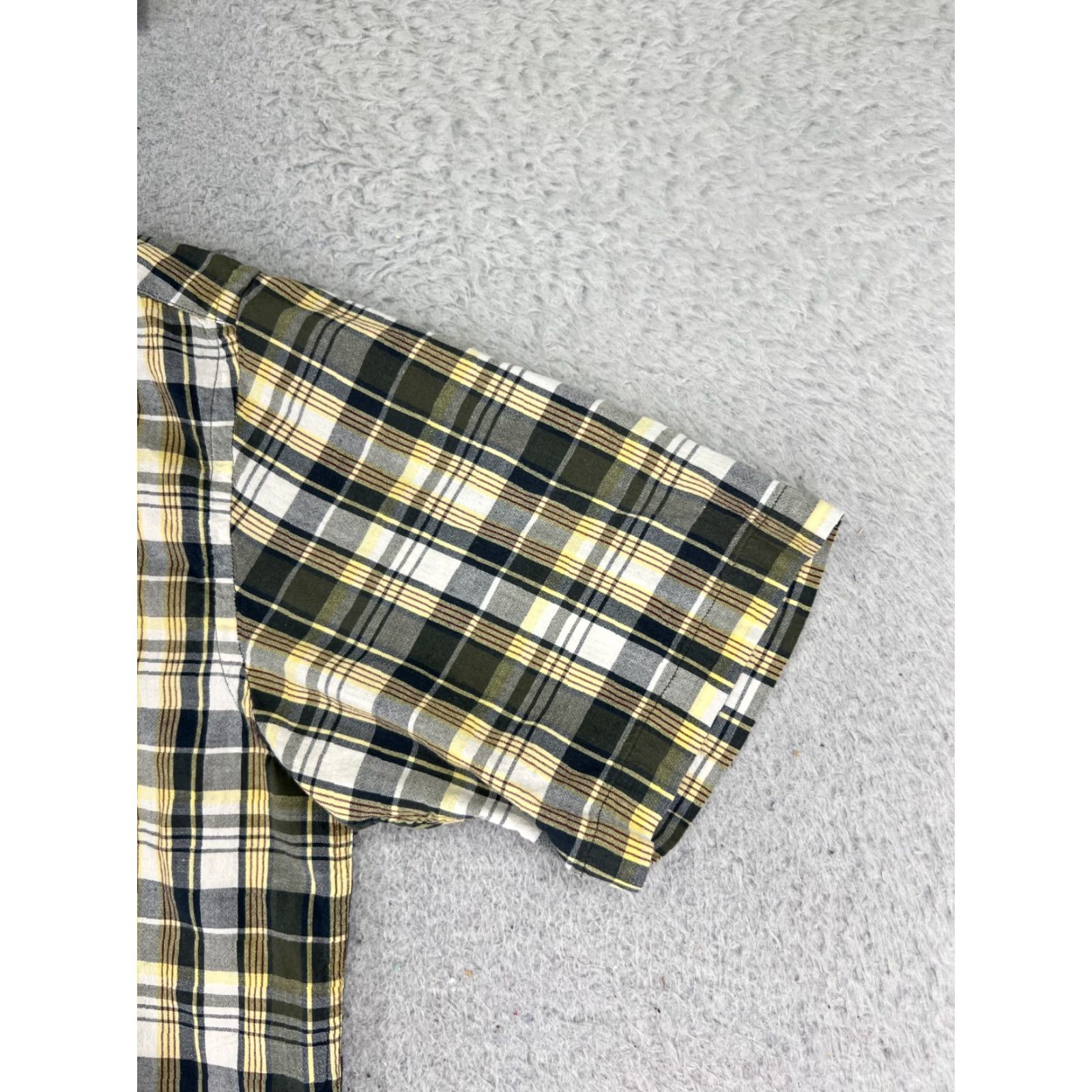 Tommy Hilfiger Tommy Hilfiger Shirt Men Small Yellow Black Plaid Button-Up Short Sleeve Cotton Size US S / EU 44-46 / 1 - 2 Thumbnail