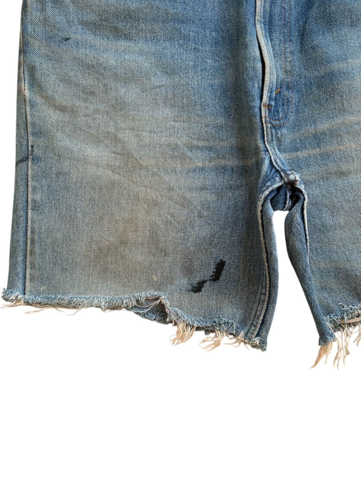 Levi's Vintage 70s Levis 607 Orange Tab Mud Wash Loose Short Jeans Size US 34 / EU 50 - 8 Thumbnail