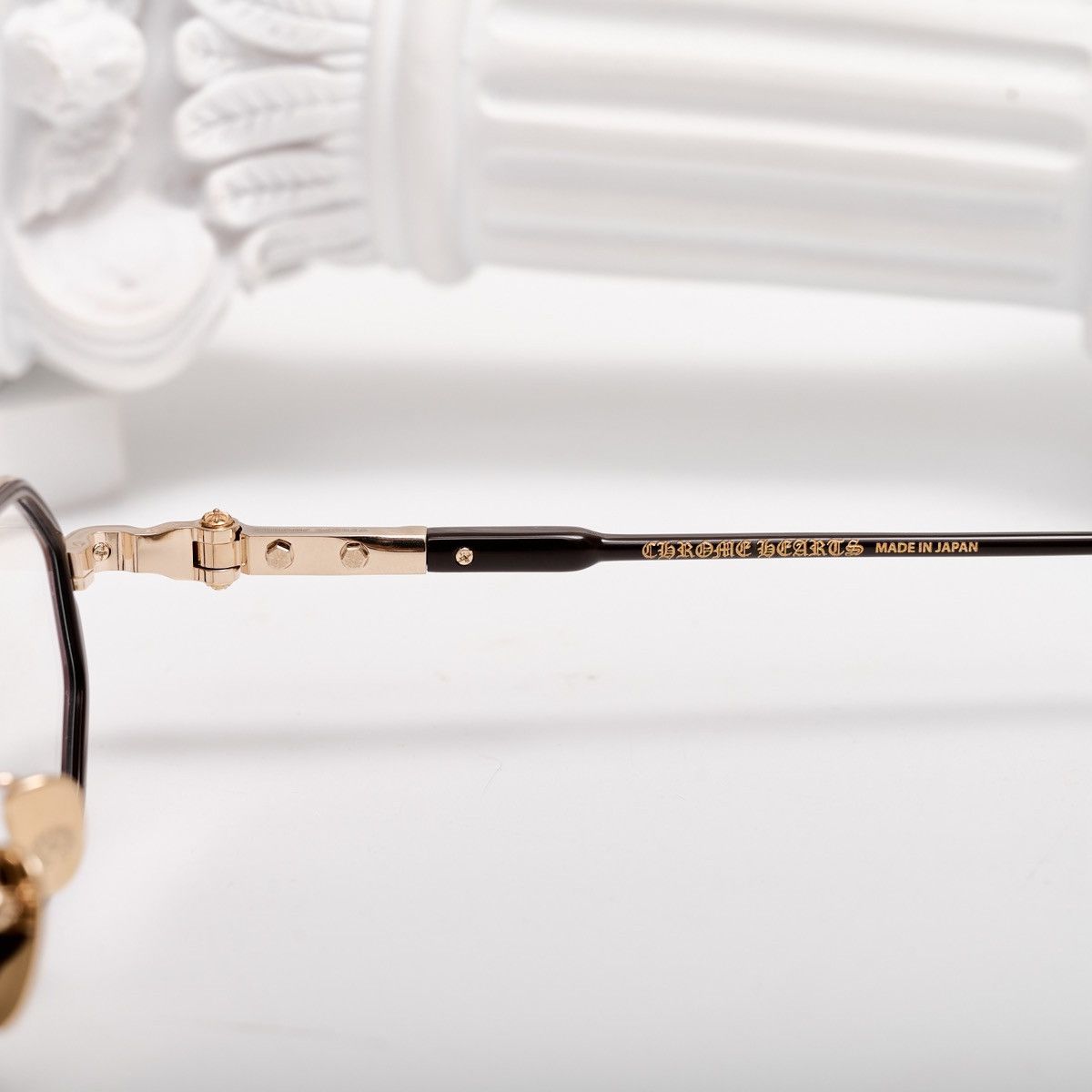 Chrome Hearts CHROME HEARTS TATTERS CLASSIC BROWN - GOLD PLATED GLASSES Size ONE SIZE - 4 Thumbnail